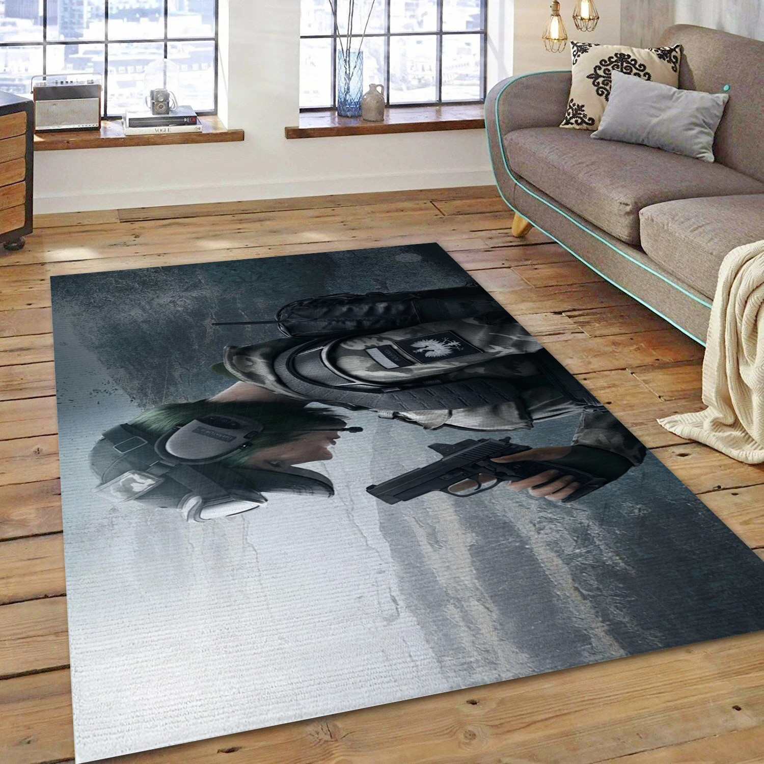 Ela Tom Clancys Rainbow Six Siege Game Area Rug Carpet, Living Room Rug - Family Gift US Decor - Indoor Outdoor Rugs