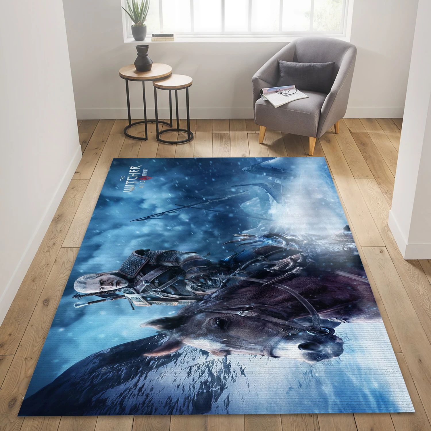 The Witcher 3 Wild Hunt Video Game Reangle Rug, Bedroom Rug - Family Gift US Decor - Indoor Outdoor Rugs