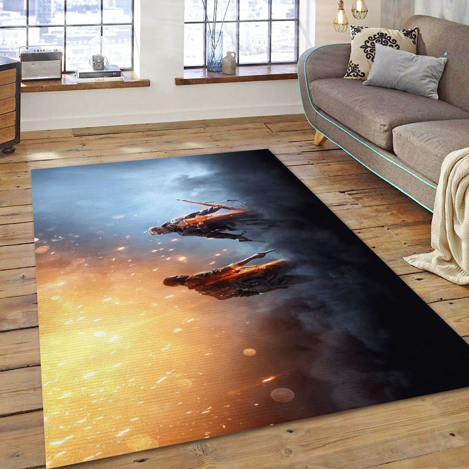 Battlefield 1 Video Game Area Rug For Christmas, Bedroom Rug - Family Gift US Decor - Indoor Outdoor Rugs