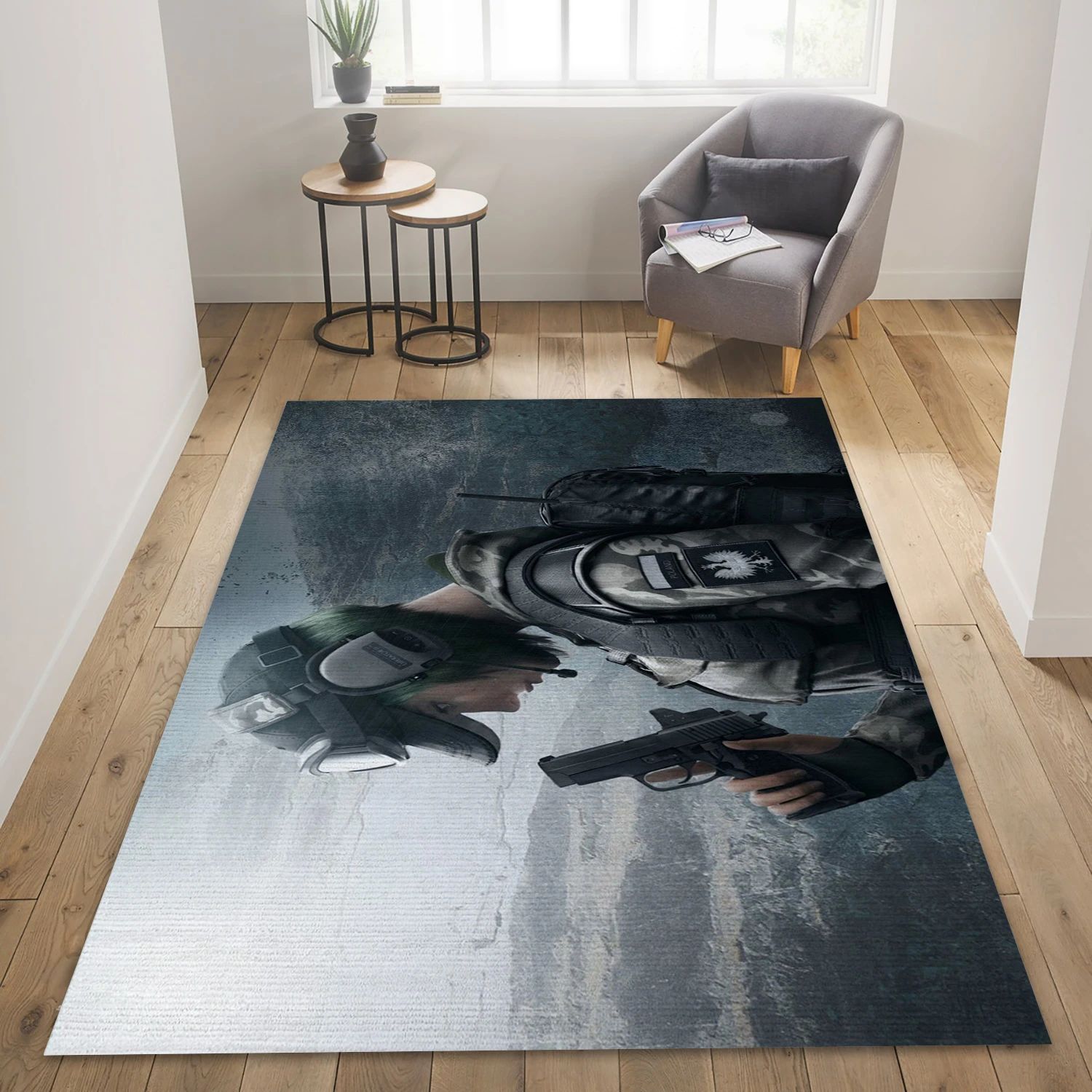 Ela Tom Clancys Rainbow Six Siege Game Area Rug Carpet, Living Room Rug - Family Gift US Decor - Indoor Outdoor Rugs