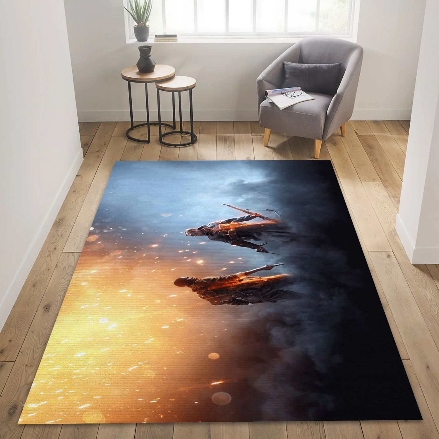 Battlefield 1 Video Game Area Rug For Christmas, Bedroom Rug - Family Gift US Decor - Indoor Outdoor Rugs