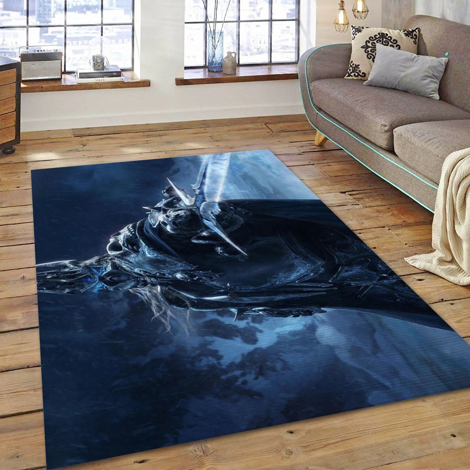 Lich King Game Area Rug Carpet, Area Rug - Family Gift US Decor - Indoor Outdoor Rugs