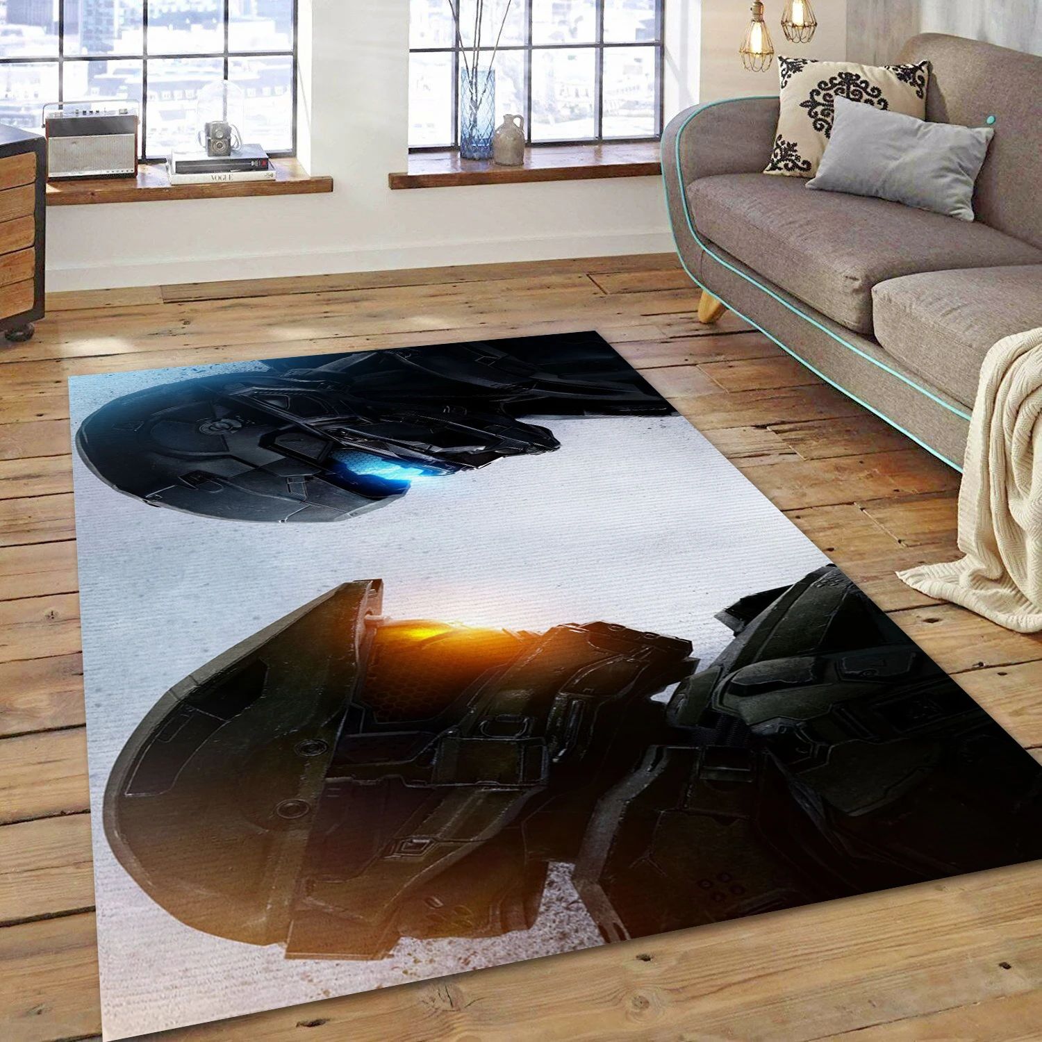 Halo 5 Guardians Video Game Area Rug Area, Living Room Rug - Home Decor Floor Decor - Indoor Outdoor Rugs