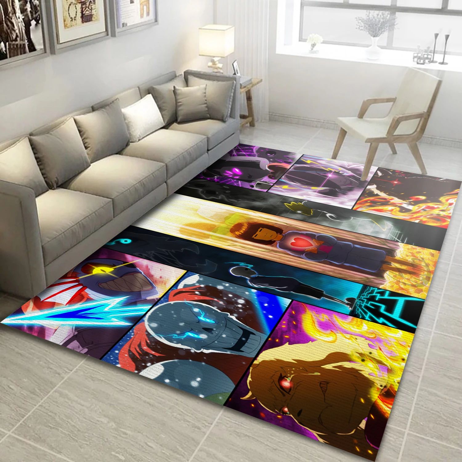 Papyrus Undertale Video Game Area Rug Area, Living Room Rug - US Decor - Indoor Outdoor Rugs