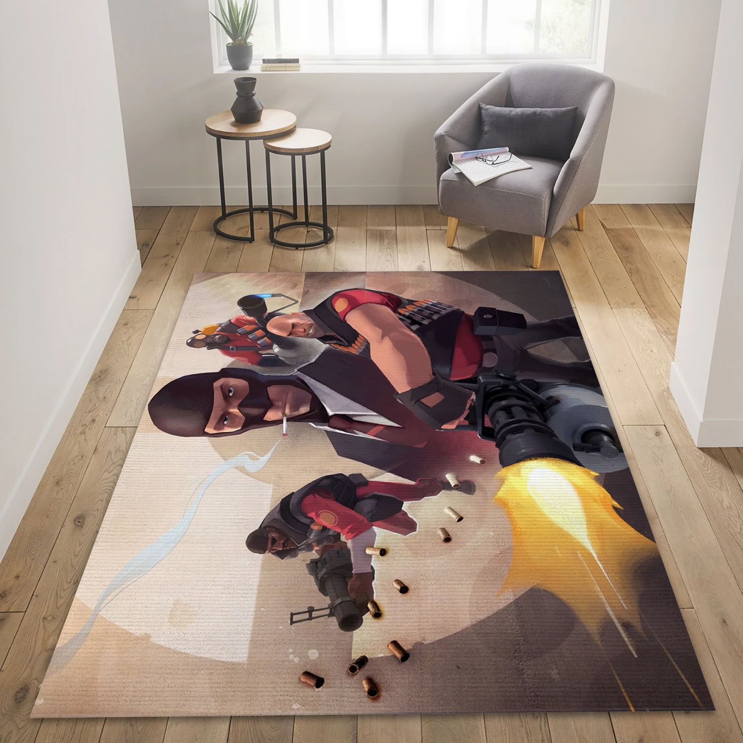 Team Fortress 2 Gaming Area Rug, Living Room Rug - Family Gift US Decor - Indoor Outdoor Rugs