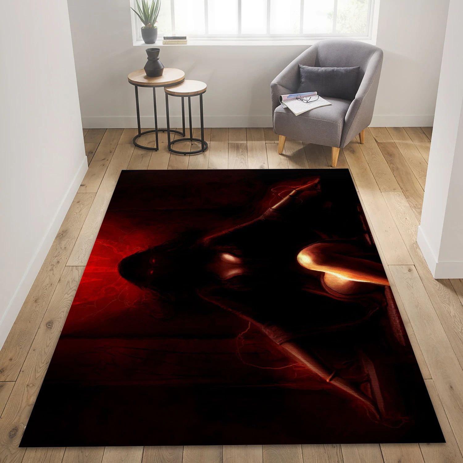 The Devil Within Video Game Area Rug Area, Bedroom Rug - Family Gift US Decor - Indoor Outdoor Rugs