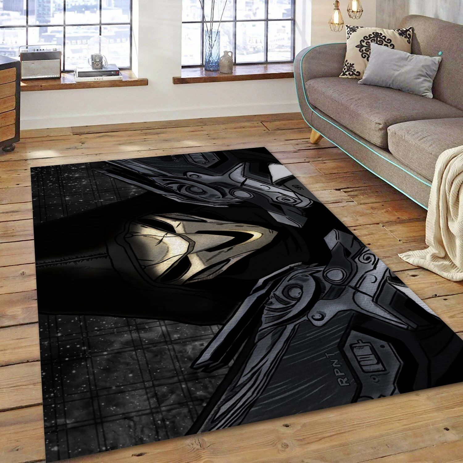 Reaper Overwatch Gaming Area Rug, Bedroom Rug - Family Gift US Decor - Indoor Outdoor Rugs