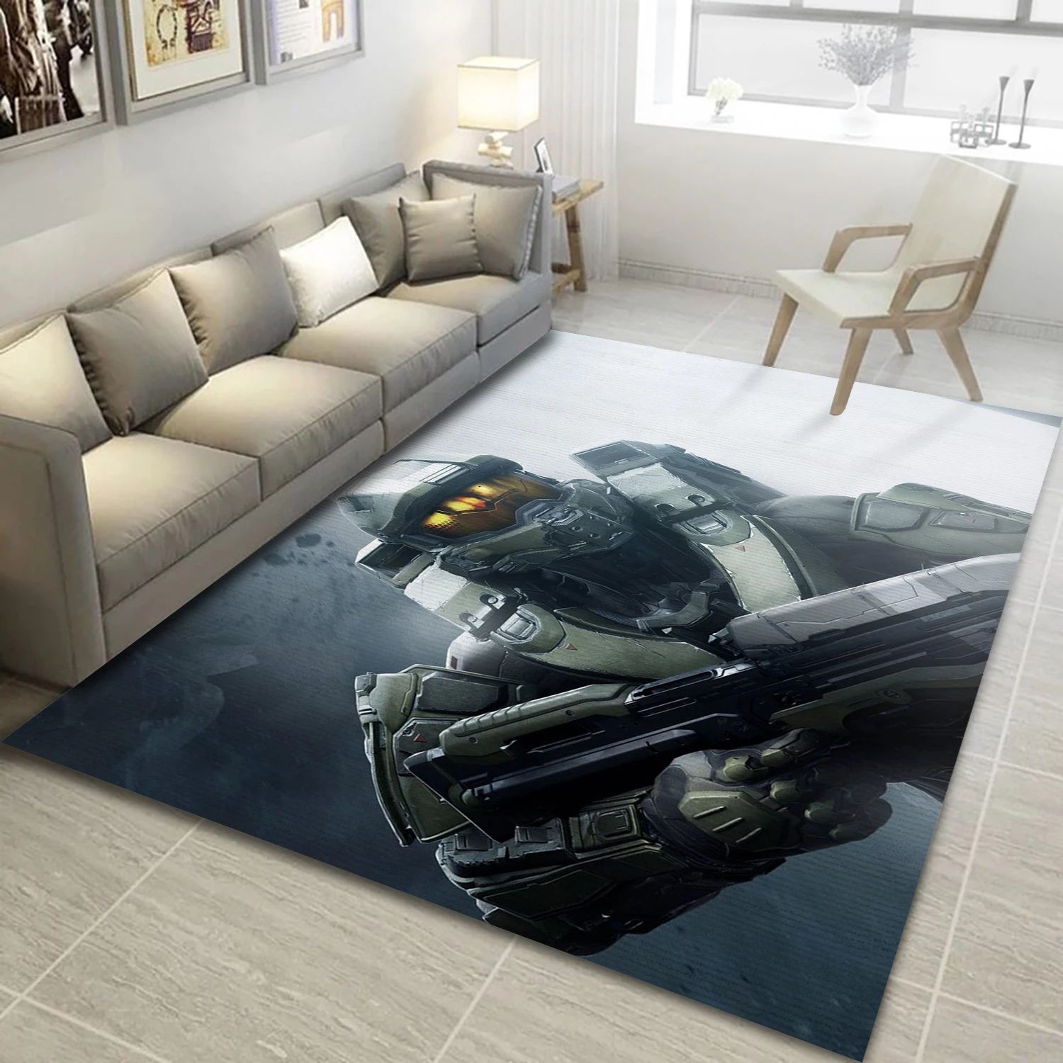 Halo 5 Guardians Game Area Rug Carpet, Bedroom Rug - Christmas Gift Decor - Indoor Outdoor Rugs