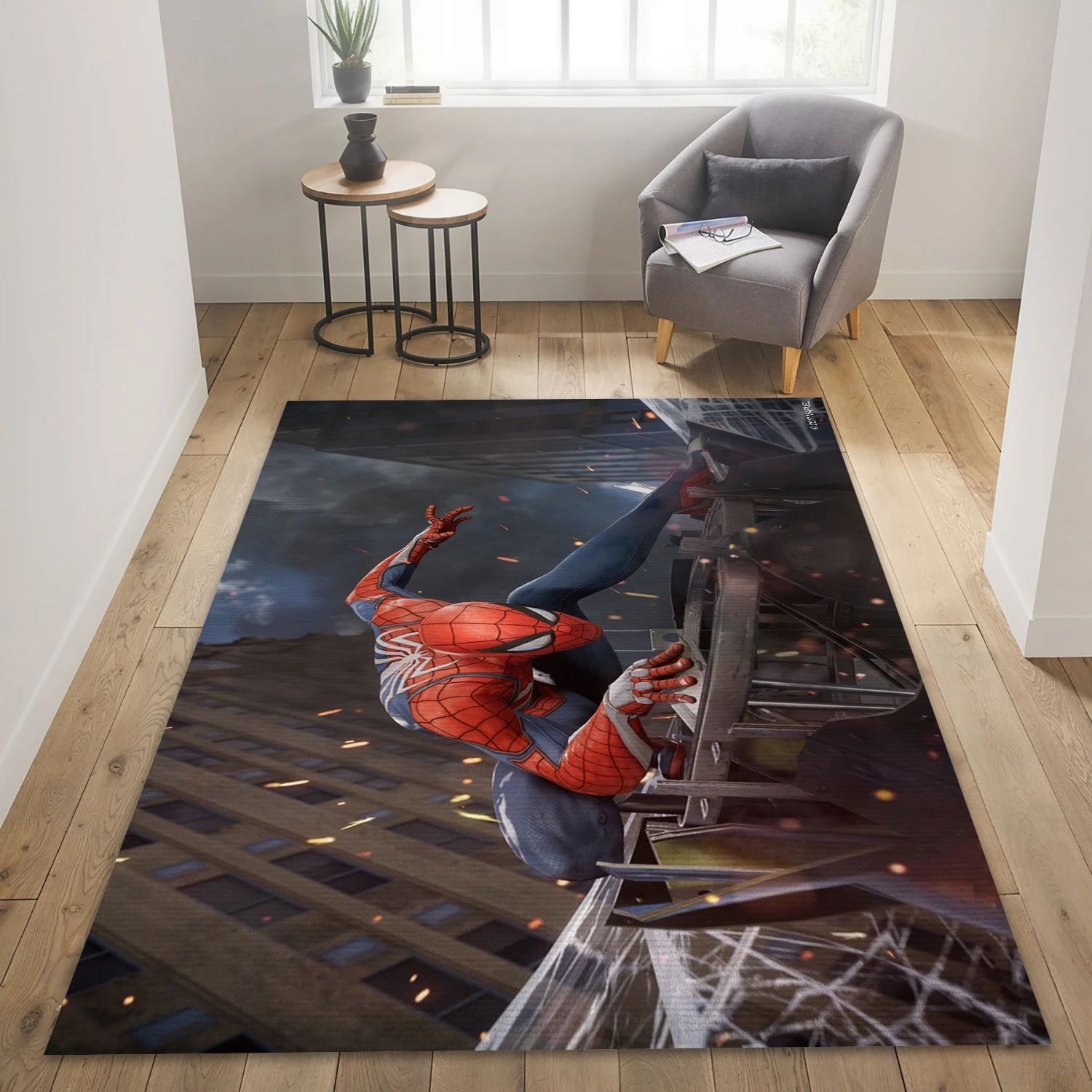 Spider Man Marvel Comics Video Game Area Rug For Christmas, Bedroom Rug - Christmas Gift Decor - Indoor Outdoor Rugs