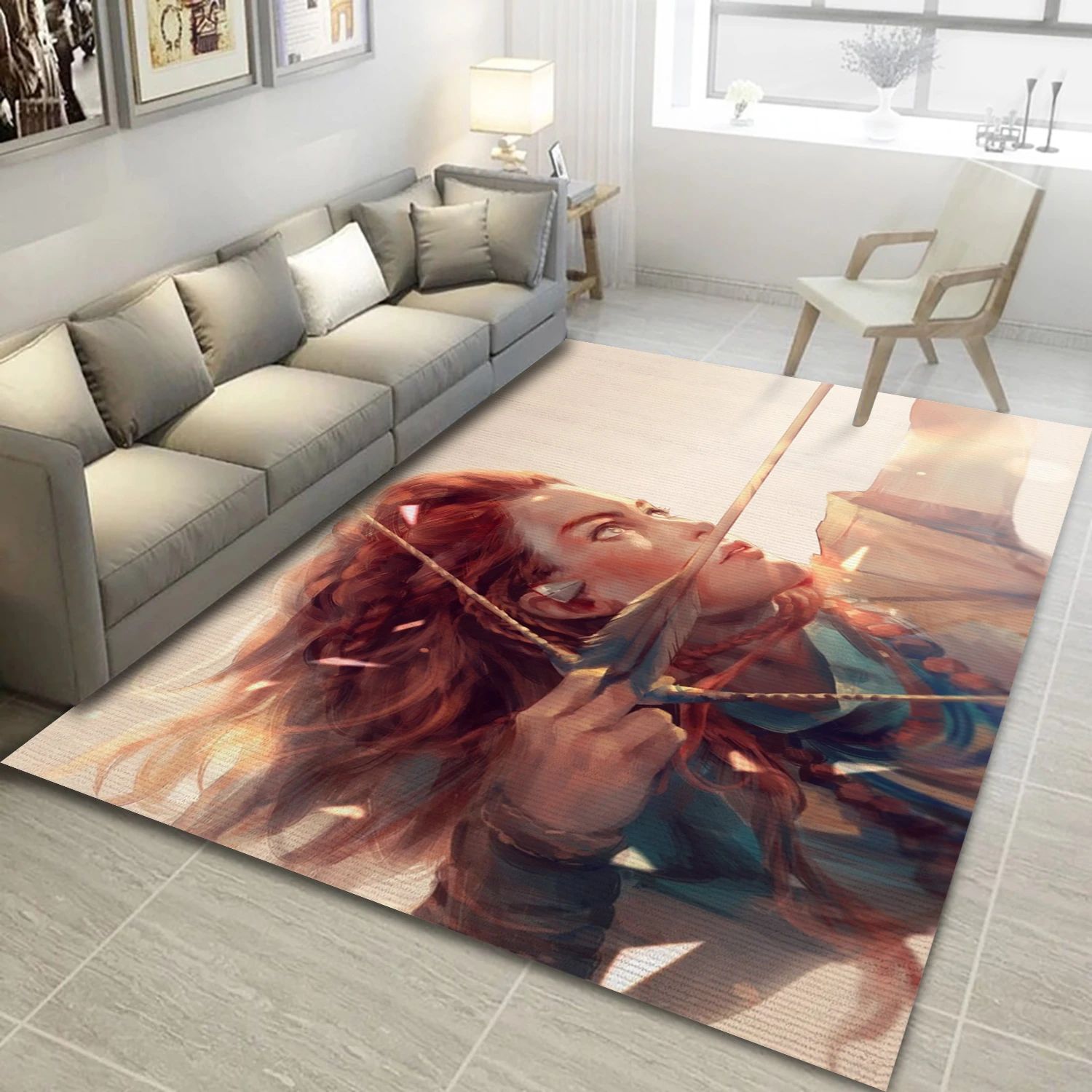 Horizen Zero Dawn Aloy Game Area Rug Carpet, Bedroom Rug - Home Decor Floor Decor - Indoor Outdoor Rugs