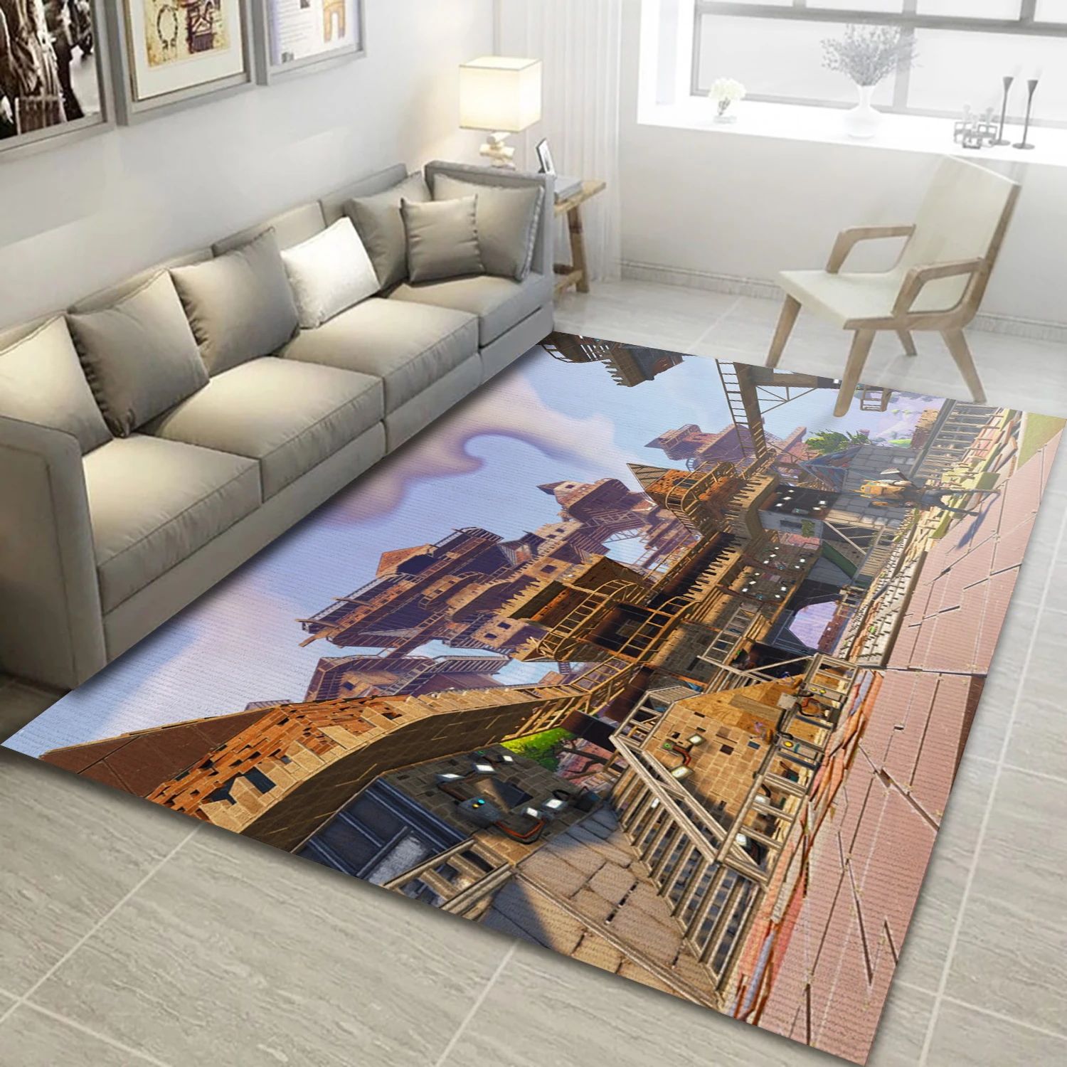 Fortnite Video Game Reangle Rug, Area Rug - Home Decor Floor Decor - Indoor Outdoor Rugs