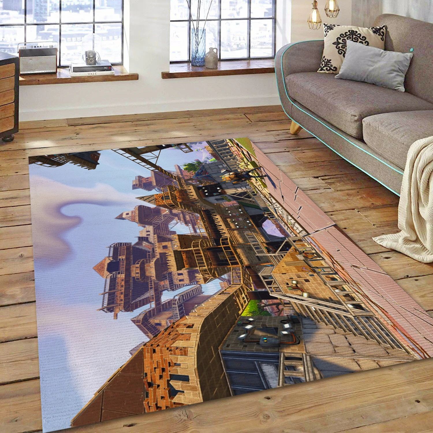 Fortnite Video Game Reangle Rug, Area Rug - Home Decor Floor Decor - Indoor Outdoor Rugs