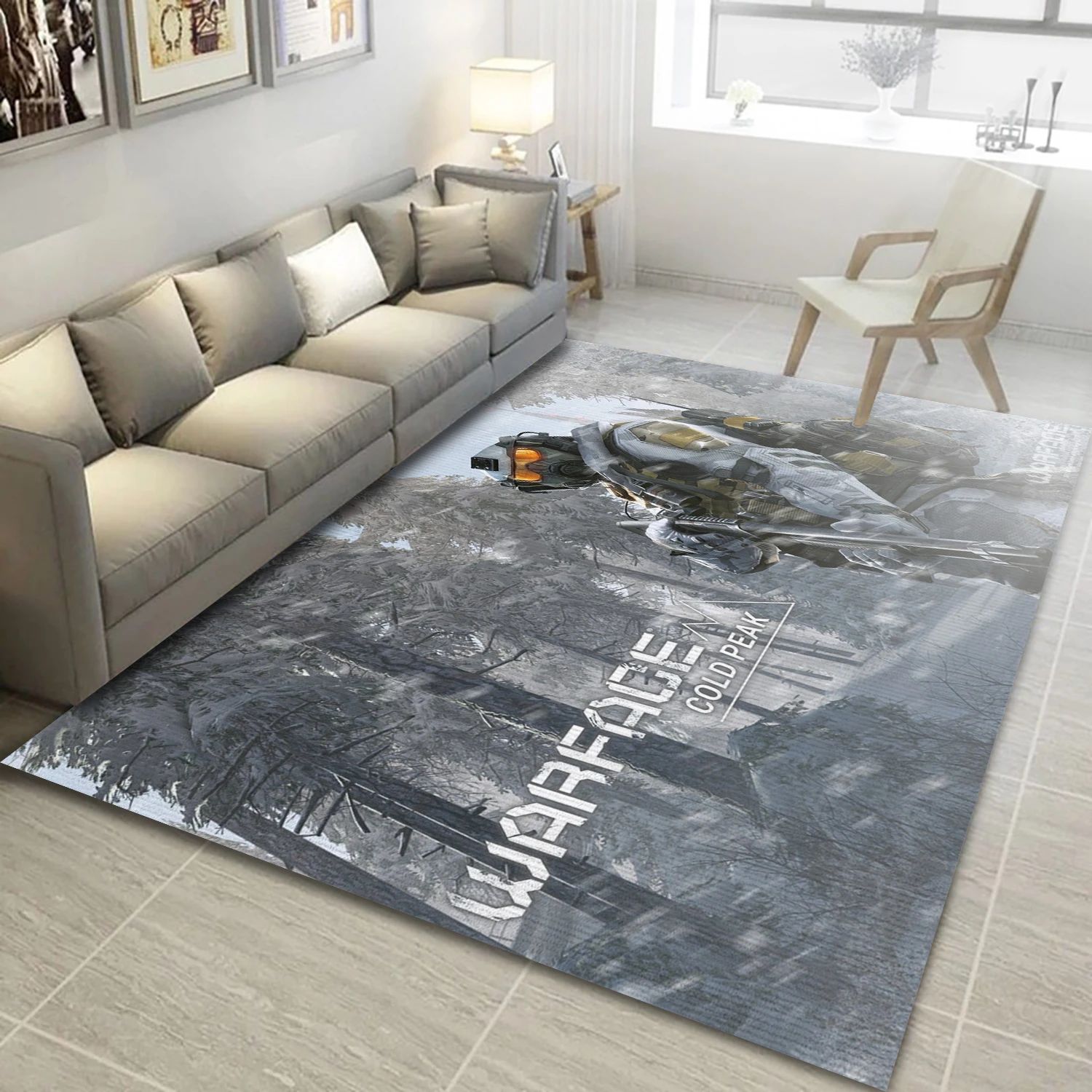 Warface Operation Cold Peak Game Area Rug Carpet, Bedroom Rug - Family Gift US Decor - Indoor Outdoor Rugs