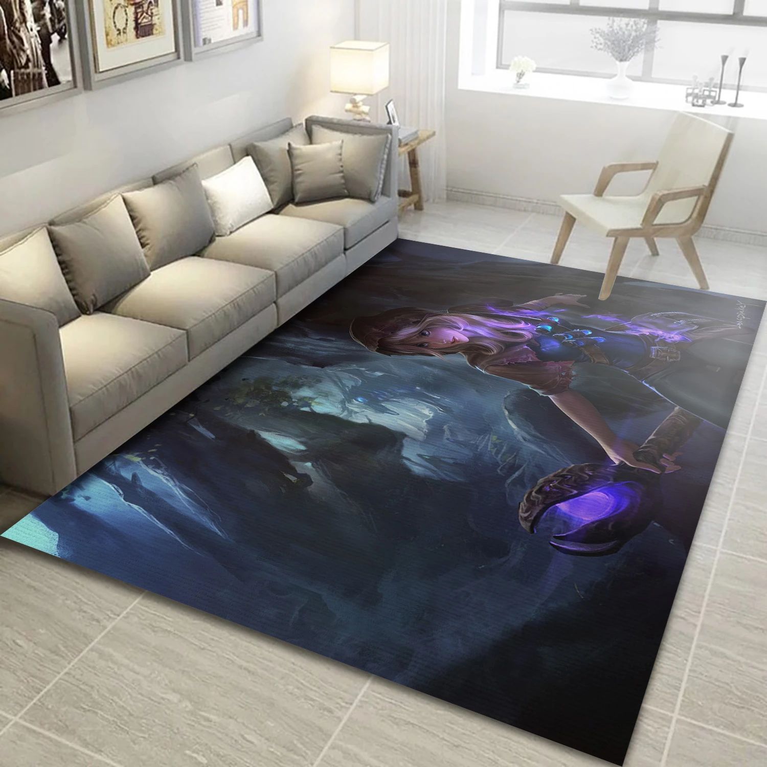 Lux League Of Legends Video Game Reangle Rug, Bedroom Rug - Family Gift US Decor - Indoor Outdoor Rugs