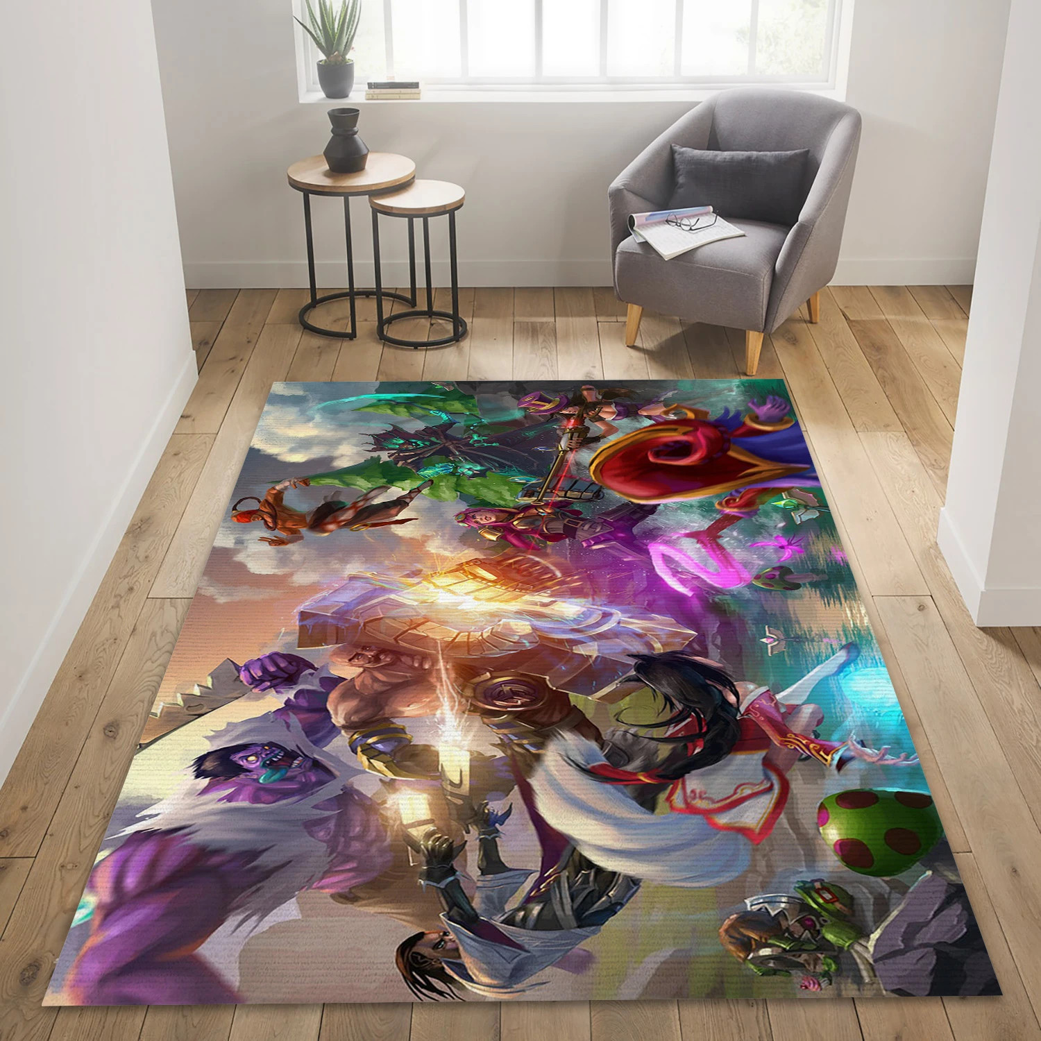 Lucian Lee Sin And Thresh League Of Legends Video Game Reangle Rug, Living Room Rug - US Decor - Indoor Outdoor Rugs