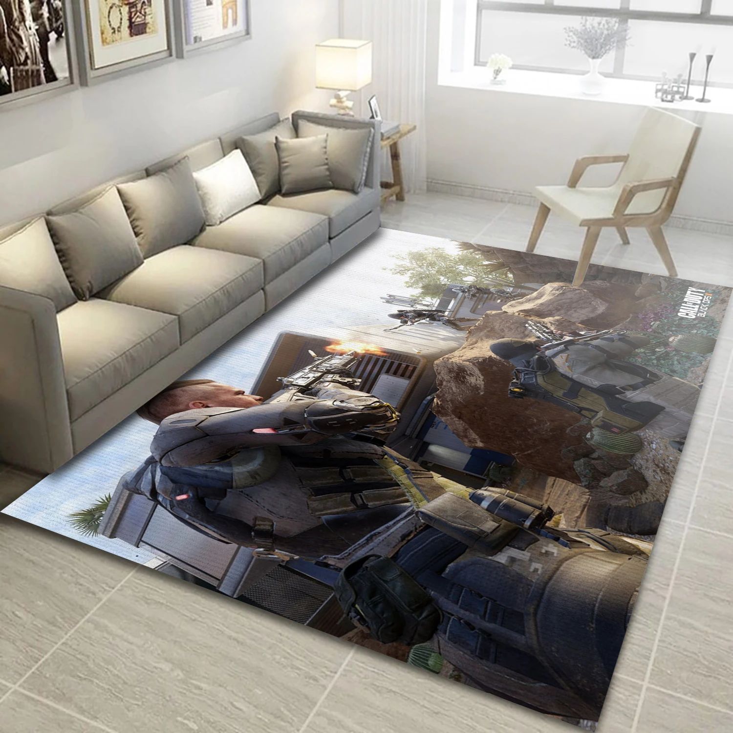 Soldier Gaming Area Rug, Bedroom Rug - Home Decor Floor Decor - Indoor Outdoor Rugs