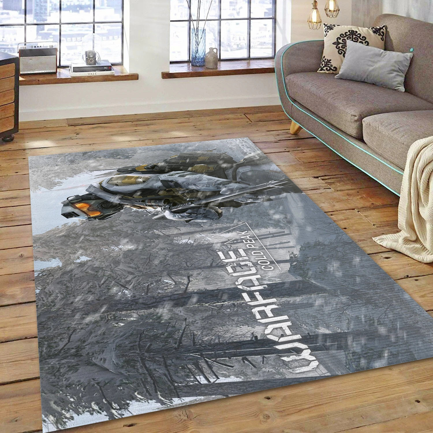 Warface Operation Cold Peak Game Area Rug Carpet, Bedroom Rug - Family Gift US Decor - Indoor Outdoor Rugs