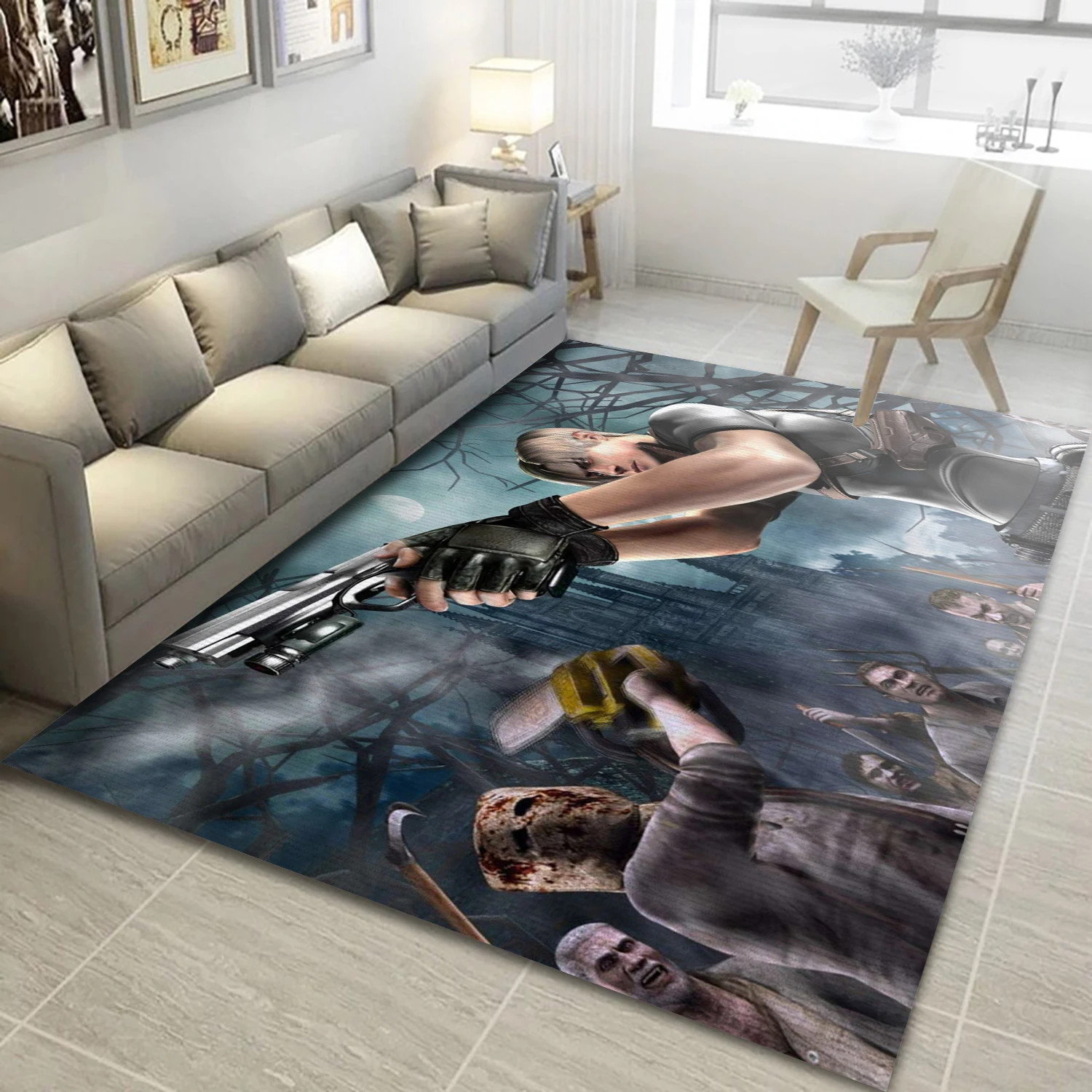 Resident Evil 4 Gaming Area Rug, Area Rug - Christmas Gift Decor - Indoor Outdoor Rugs