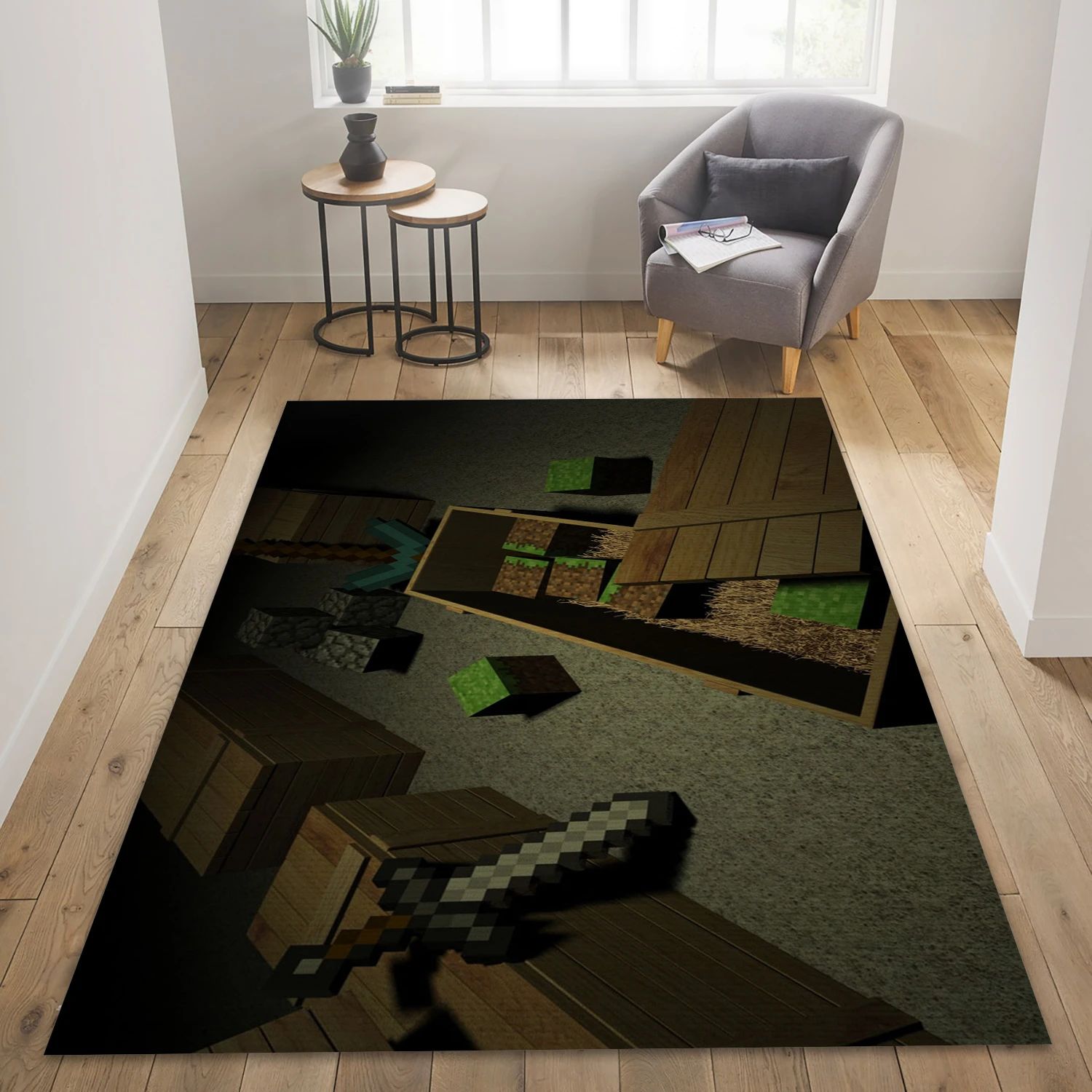 Sword Video Game Area Rug For Christmas, Living Room Rug - Home Decor Floor Decor - Indoor Outdoor Rugs