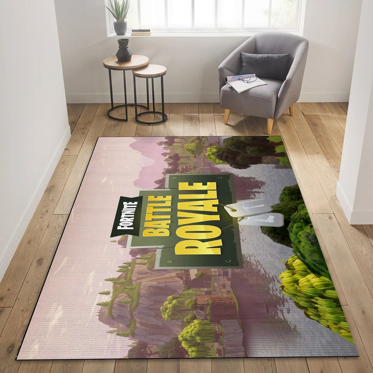 Fortnite Video Game Reangle Rug, Area Rug - Home Decor Floor Decor - Indoor Outdoor Rugs