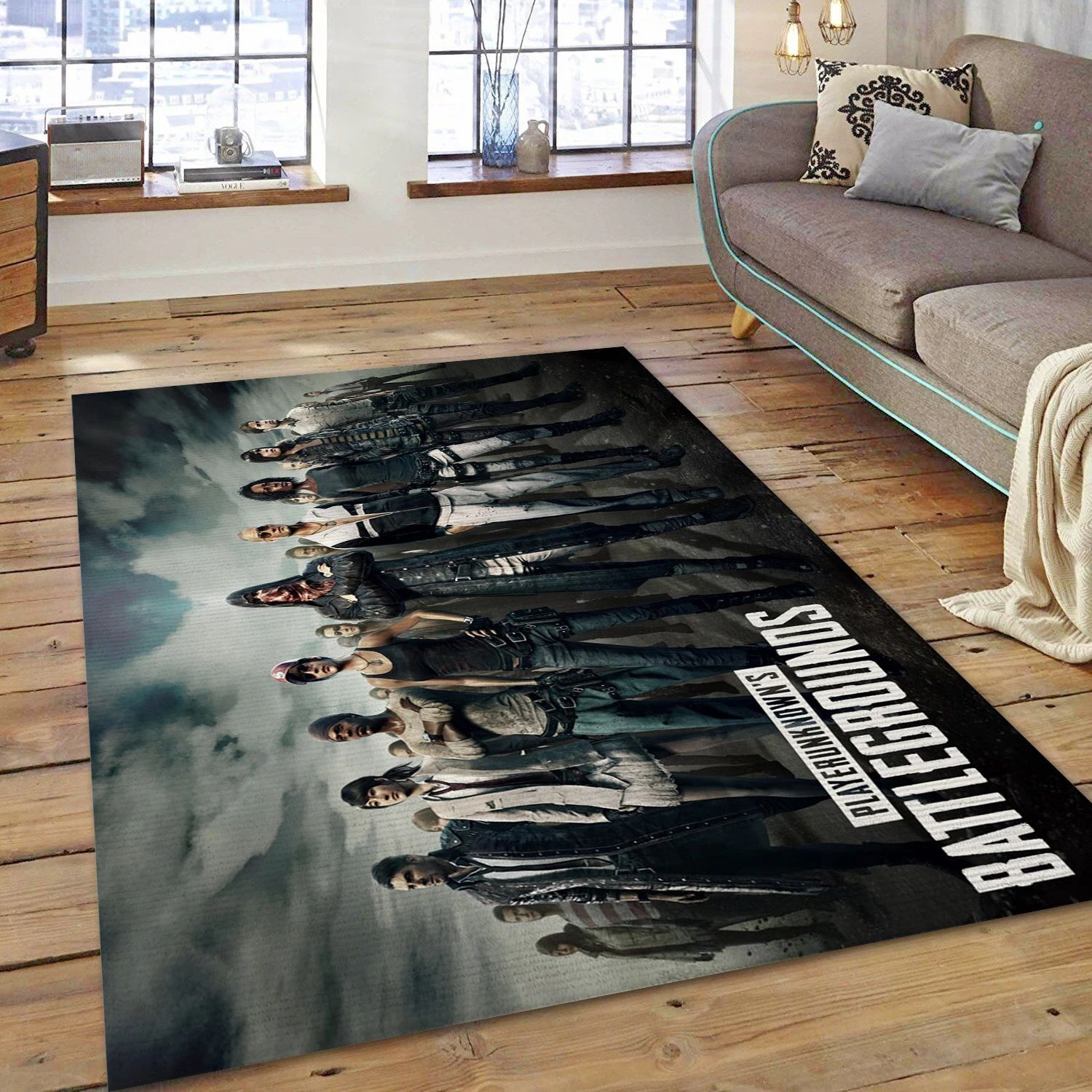 Pubg Squad Gaming Area Rug, Living Room Rug - Family Gift US Decor - Indoor Outdoor Rugs