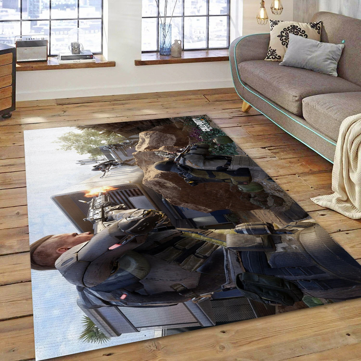 Soldier Gaming Area Rug, Bedroom Rug - Home Decor Floor Decor - Indoor Outdoor Rugs