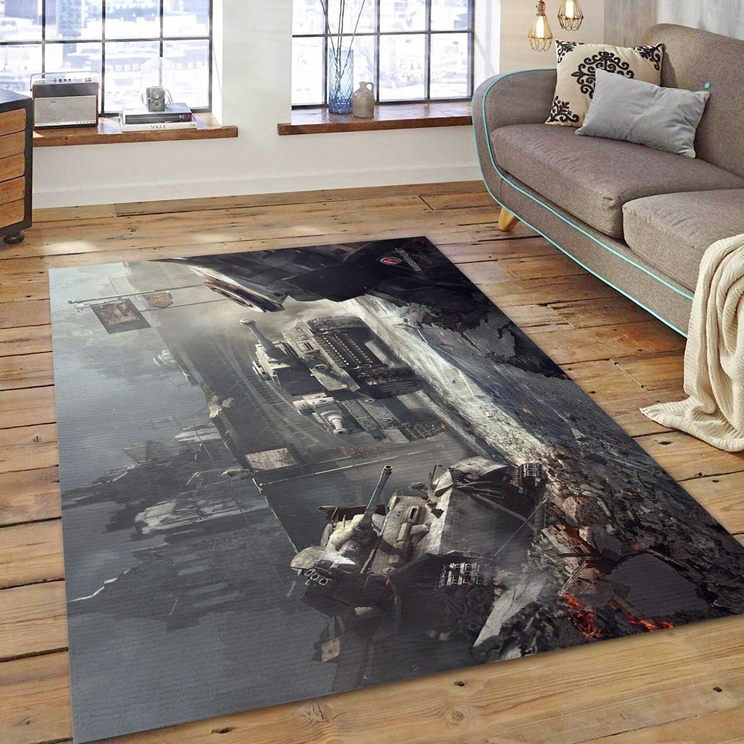 World Of Tanks Gaming Area Rug, Bedroom Rug - Home Decor Floor Decor - Indoor Outdoor Rugs