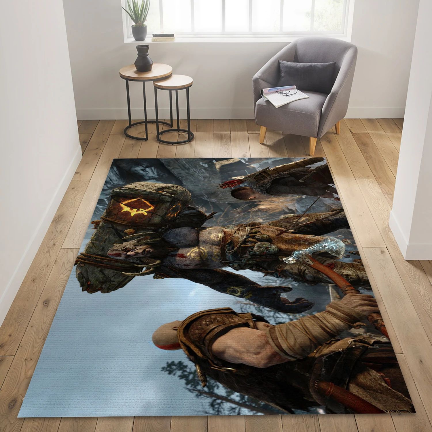 God Of War 2018 Video Game Reangle Rug, Area Rug - US Decor - Indoor Outdoor Rugs