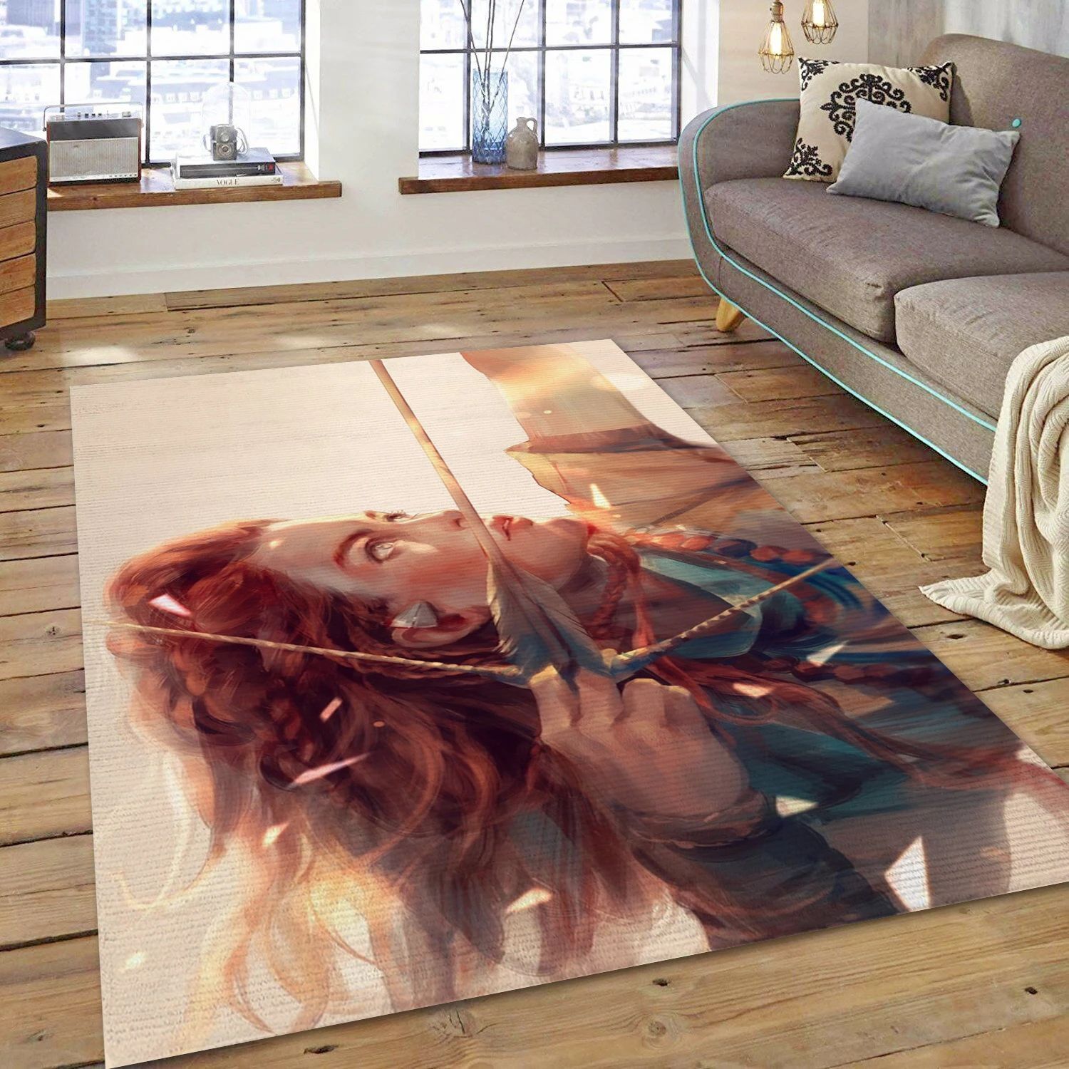 Horizen Zero Dawn Aloy Game Area Rug Carpet, Bedroom Rug - Home Decor Floor Decor - Indoor Outdoor Rugs