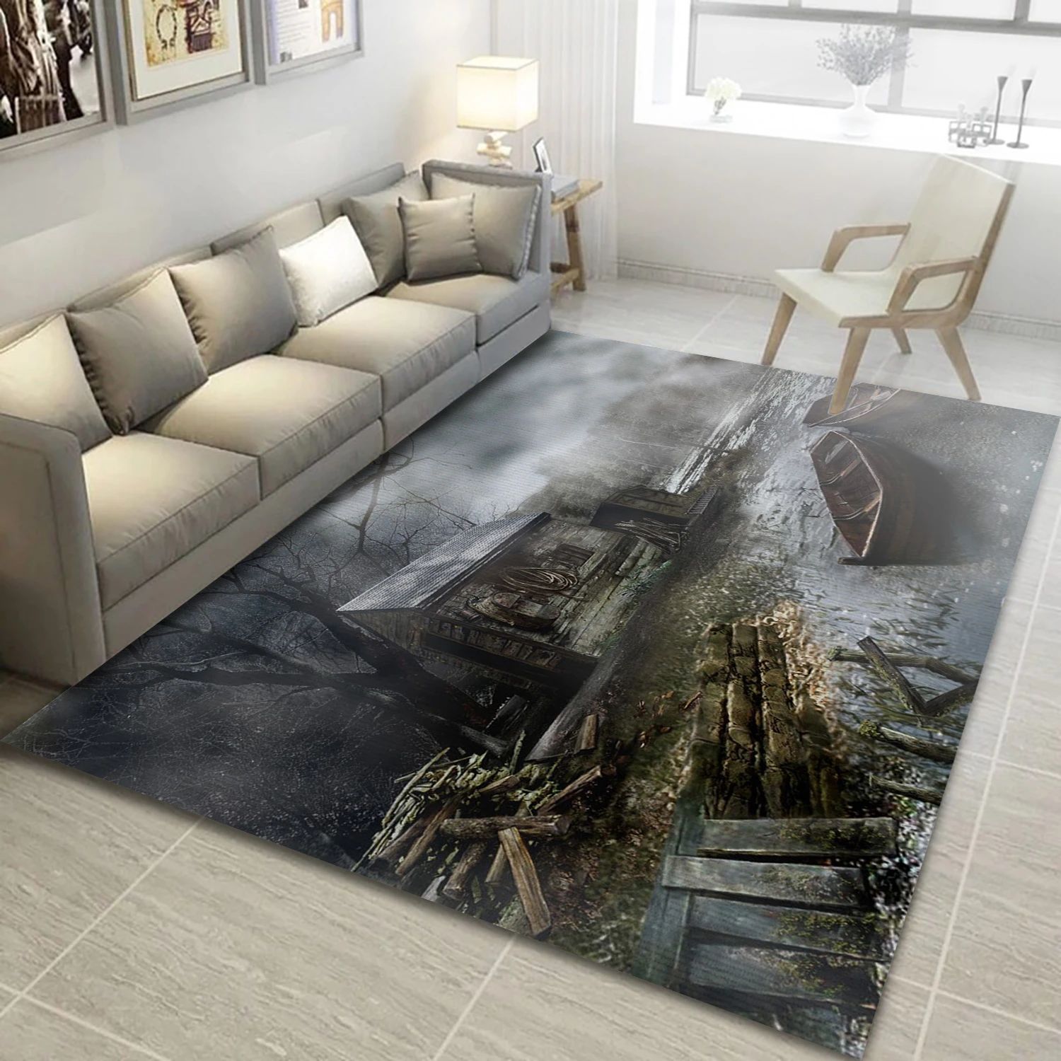 Resident Evil 4 Video Game Area Rug For Christmas, Living Room Rug - Family Gift US Decor - Indoor Outdoor Rugs