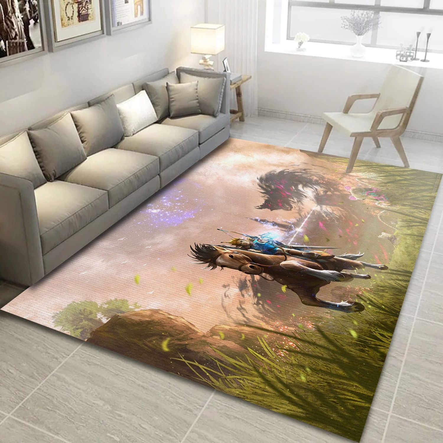 Link Gaming Area Rug, Bedroom Rug - Family Gift US Decor - Indoor Outdoor Rugs