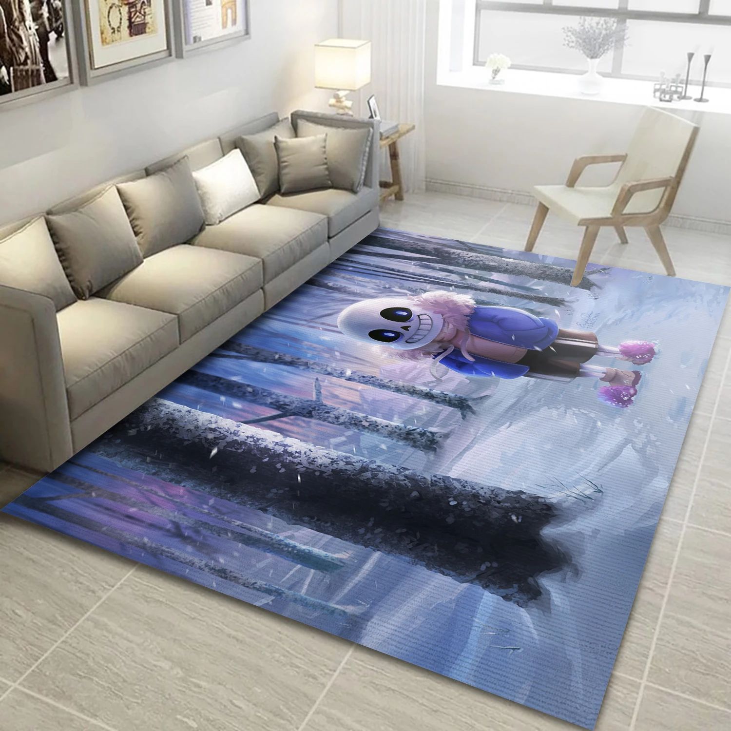 Sans Undertale Video Game Area Rug For Christmas, Living Room Rug - Family Gift US Decor - Indoor Outdoor Rugs