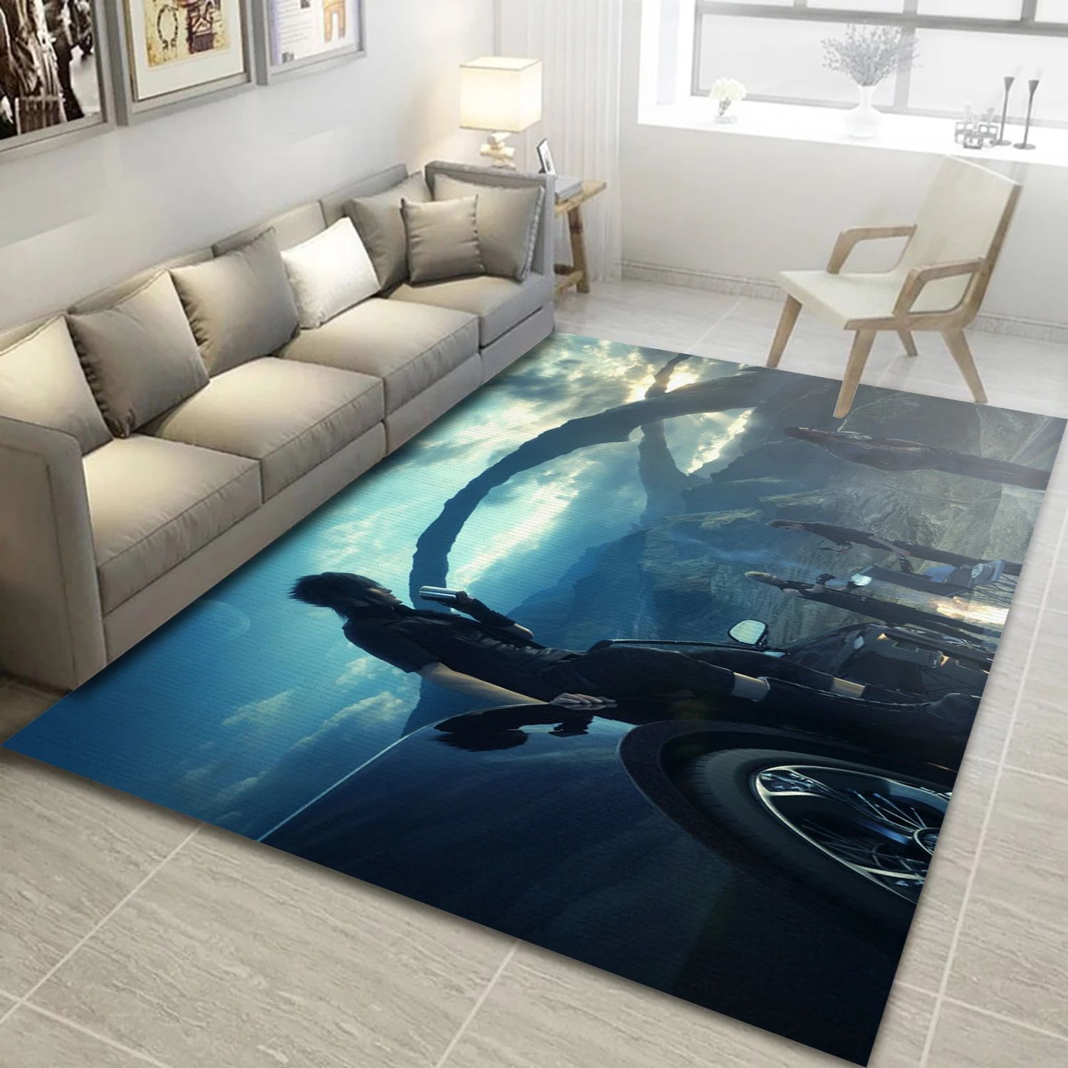 The Other Side Gaming Area Rug, Bedroom Rug - US Decor - Indoor Outdoor Rugs