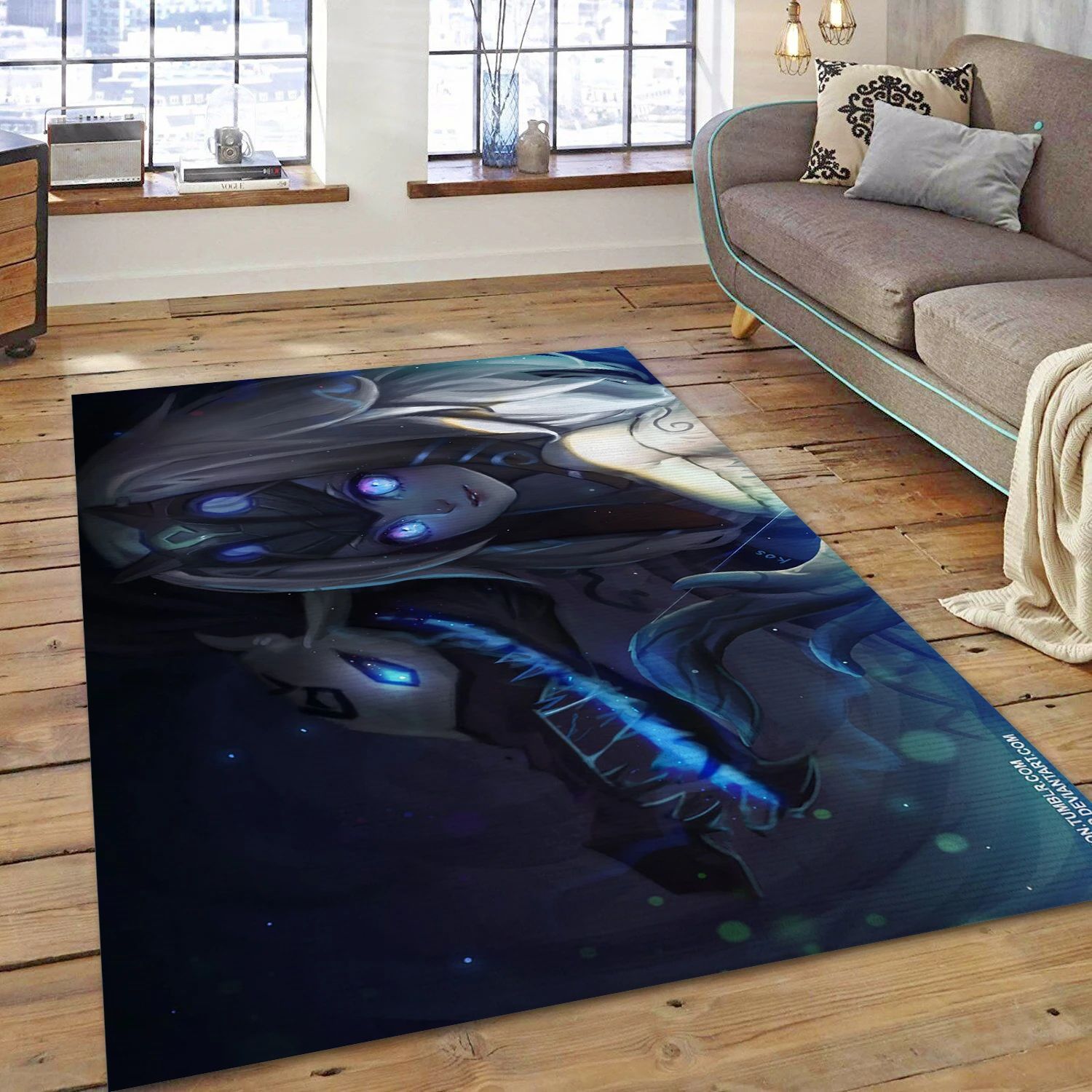 Kindred League Of Legends Video Game Reangle Rug, Living Room Rug - Home Decor Floor Decor - Indoor Outdoor Rugs