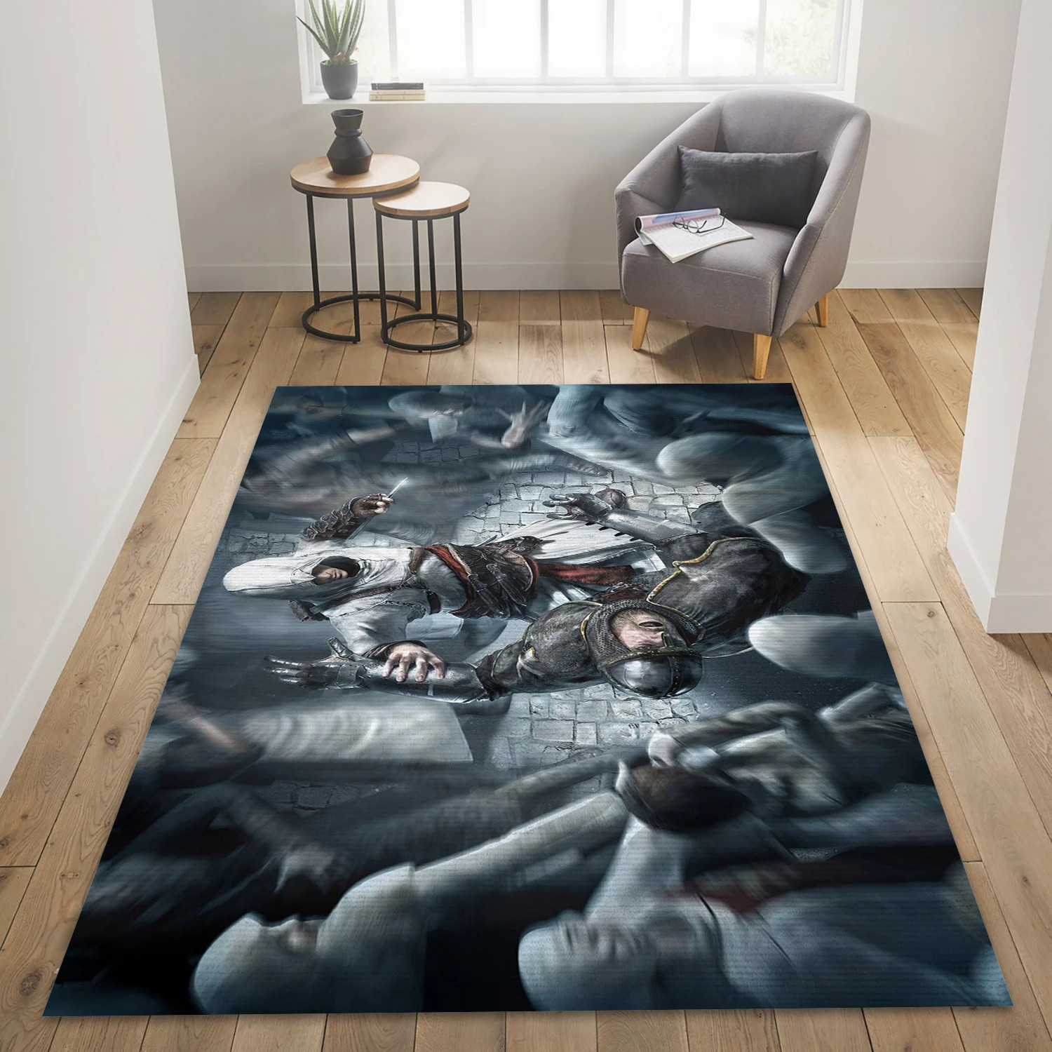 Assassins Creed Video Game Reangle Rug, Bedroom Rug - Family Gift US Decor - Indoor Outdoor Rugs