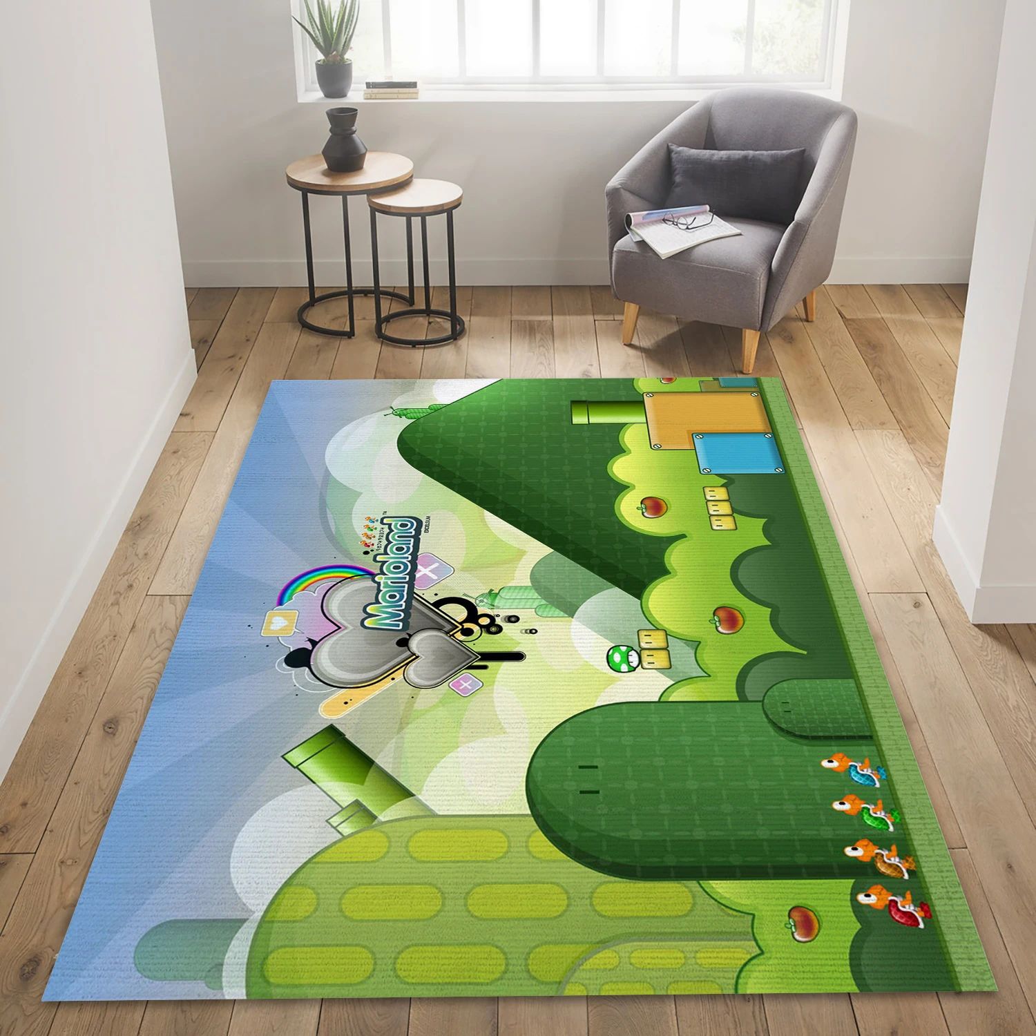 Mario Gaming Area Rug, Bedroom Rug - US Decor - Indoor Outdoor Rugs