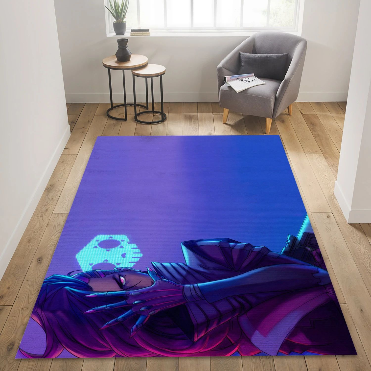 Sombra Overwatch Video Game Reangle Rug, Bedroom Rug - Family Gift US Decor - Indoor Outdoor Rugs