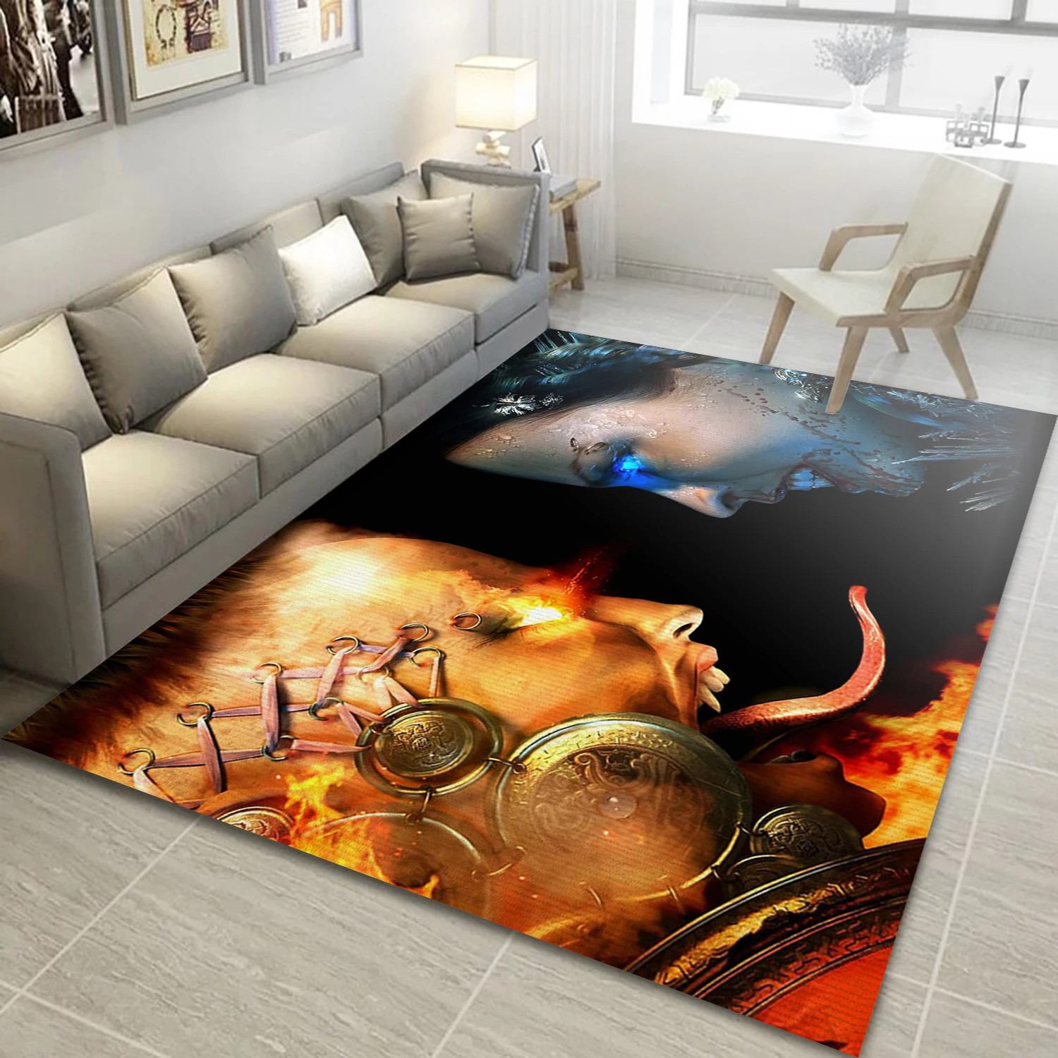 Elements In Opposition Video Game Area Rug Area, Bedroom Rug - Christmas Gift Decor - Indoor Outdoor Rugs