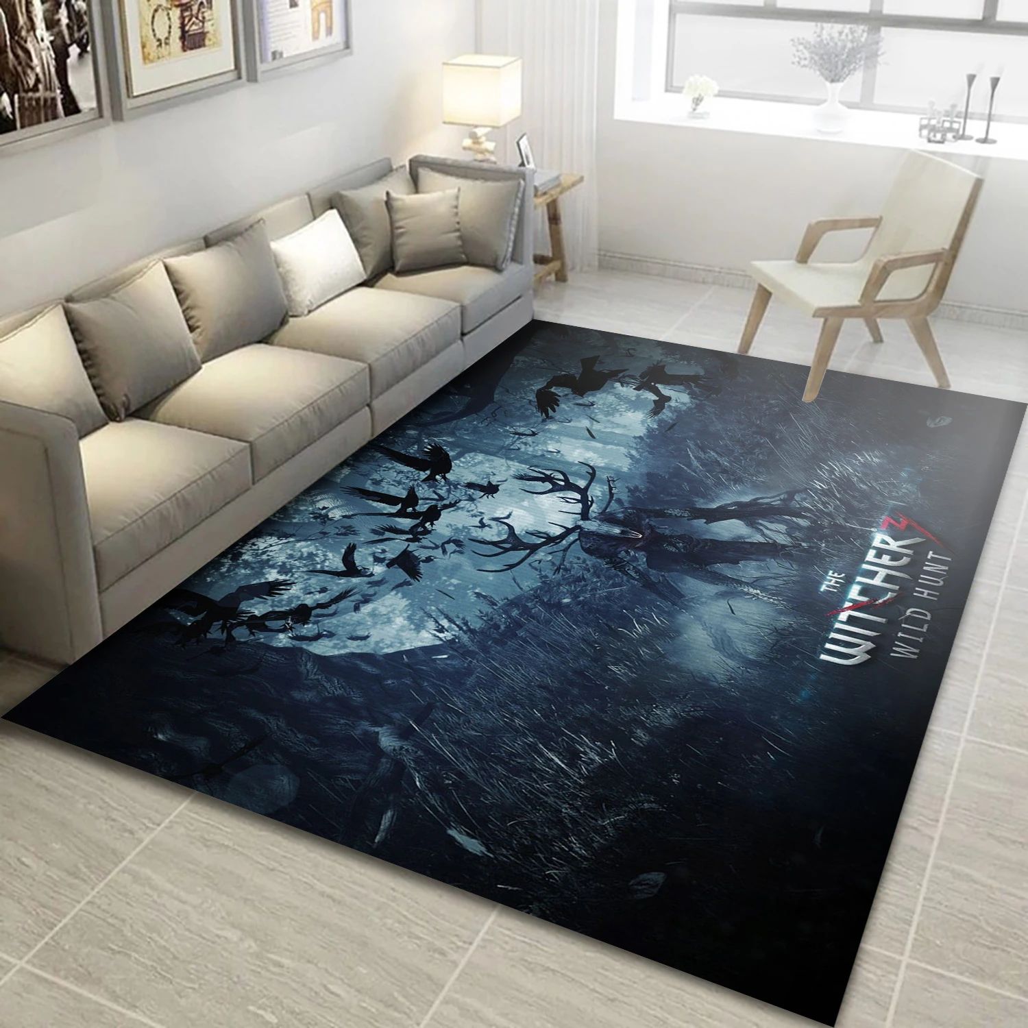 The Witcher 3 Wild Hunt Video Game Area Rug For Christmas, Area Rug - Christmas Gift Decor - Indoor Outdoor Rugs