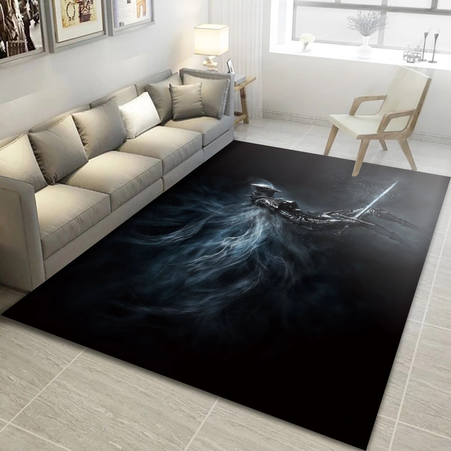 Boreal Outrider Knight Game Area Rug Carpet, Area Rug - Home Decor Floor Decor - Indoor Outdoor Rugs