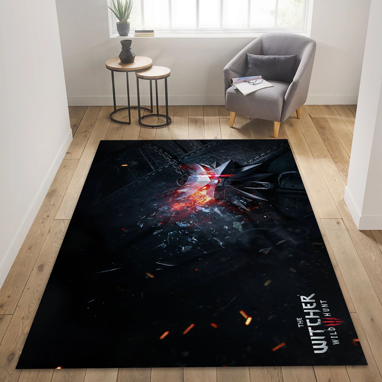 The Witcher 3 Wild Hunt Video Game Area Rug Area, Bedroom Rug - Family Gift US Decor - Indoor Outdoor Rugs