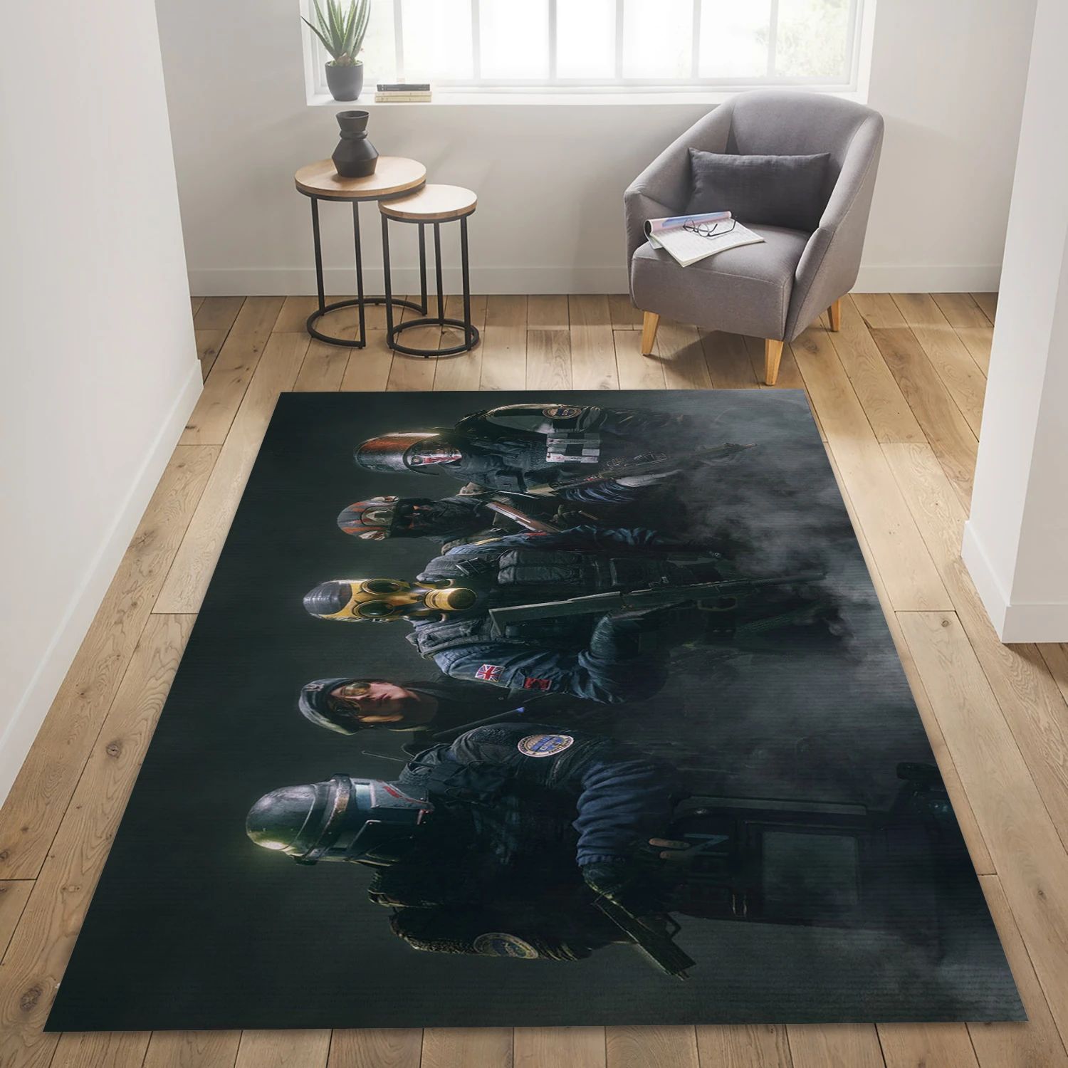 Tom Clancys Rainbow Six Siege Game Area Rug Carpet, Bedroom Rug - Family Gift US Decor - Indoor Outdoor Rugs