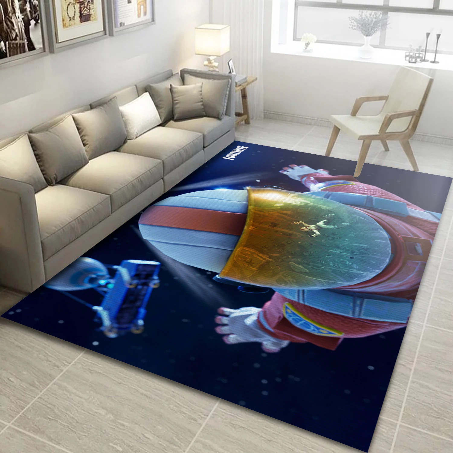 Astronaut Battle Pass Season 3 Video Game Area Rug For Christmas, Living Room Rug - US Decor - Indoor Outdoor Rugs