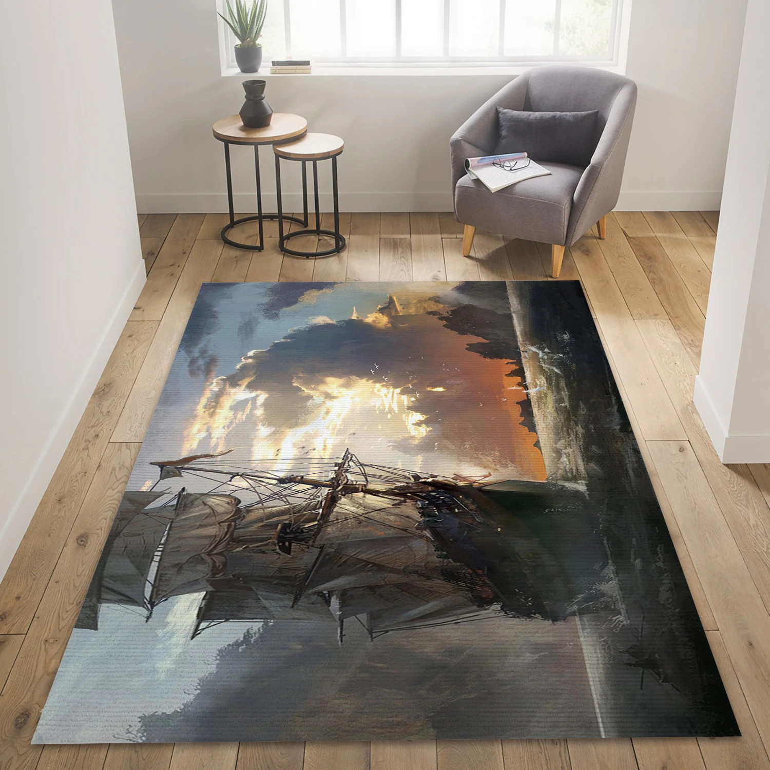 Assassins Creed Iv Black Flag Video Game Reangle Rug, Area Rug - Home Decor Floor Decor - Indoor Outdoor Rugs