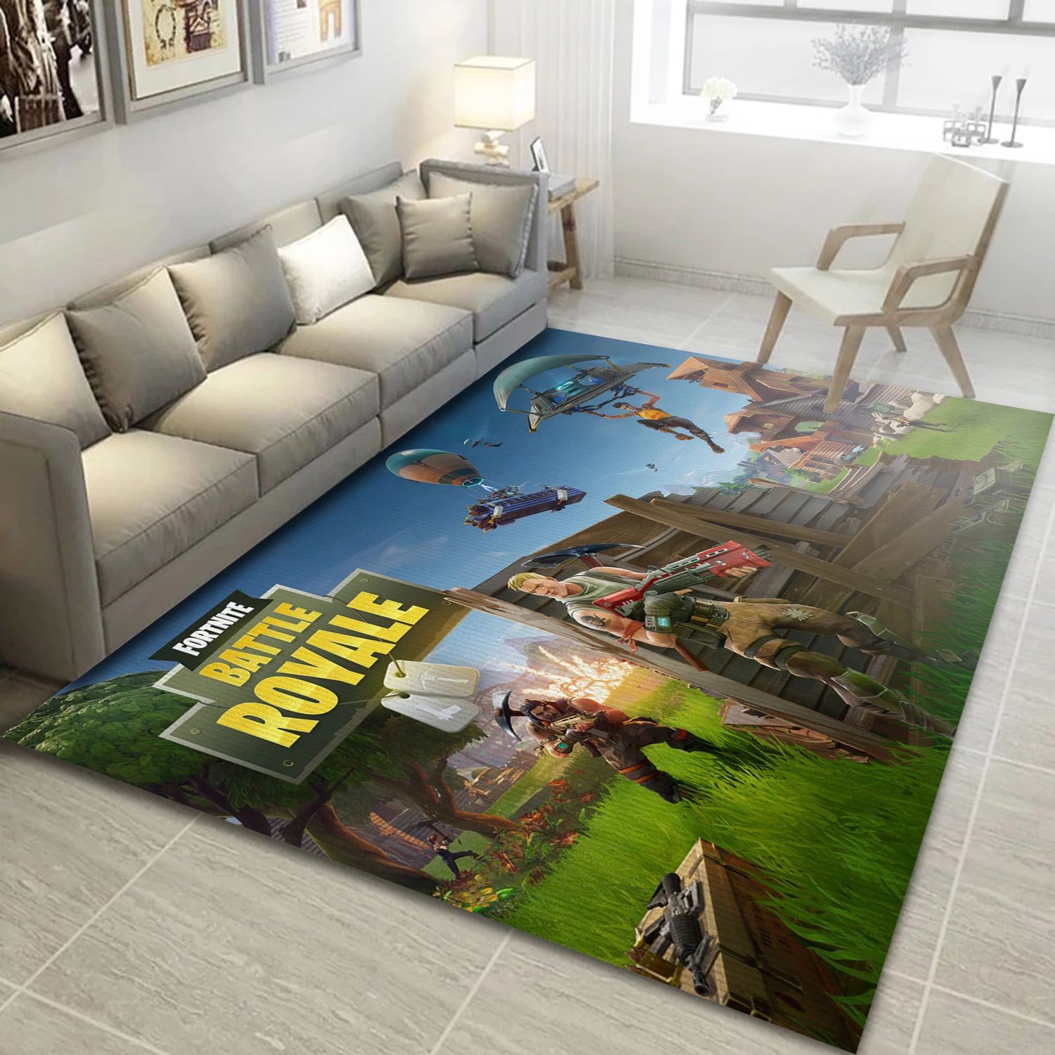 Fortnite Loading Screen Video Game Area Rug For Christmas, Area Rug - US Decor - Indoor Outdoor Rugs