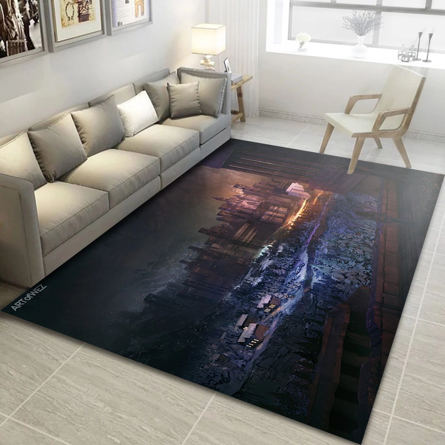 Undertale Video Game Reangle Rug, Area Rug - Home Decor Floor Decor - Indoor Outdoor Rugs