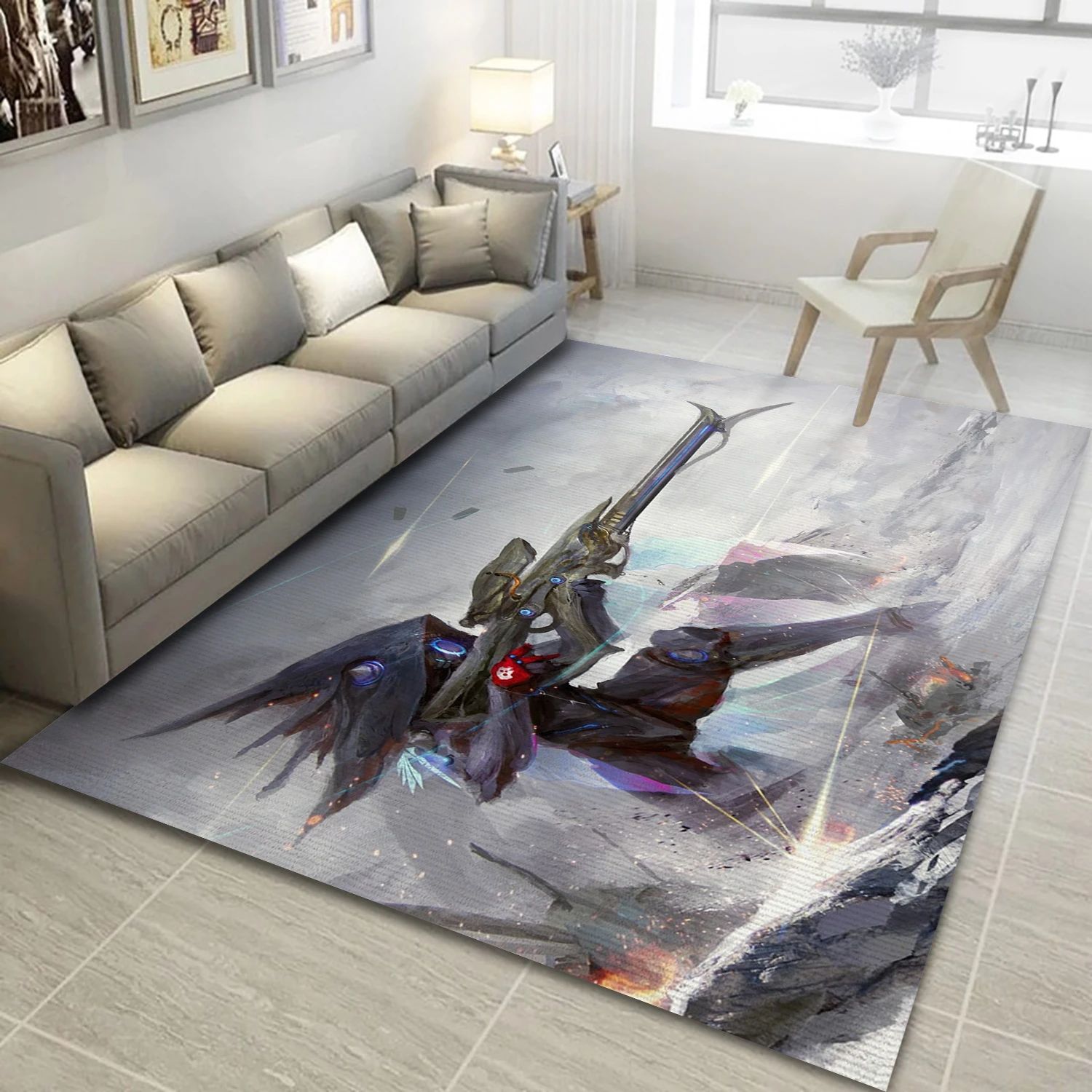 Warframe Video Game Area Rug For Christmas, Living Room Rug - Christmas Gift Decor - Indoor Outdoor Rugs