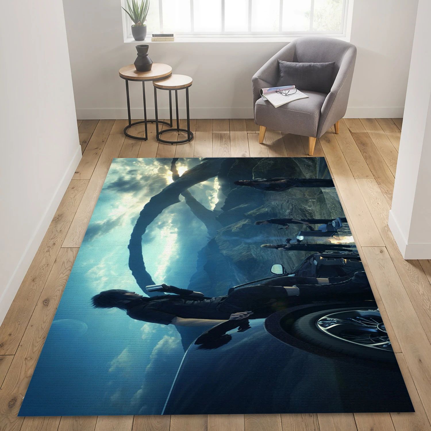 The Other Side Gaming Area Rug, Bedroom Rug - US Decor - Indoor Outdoor Rugs