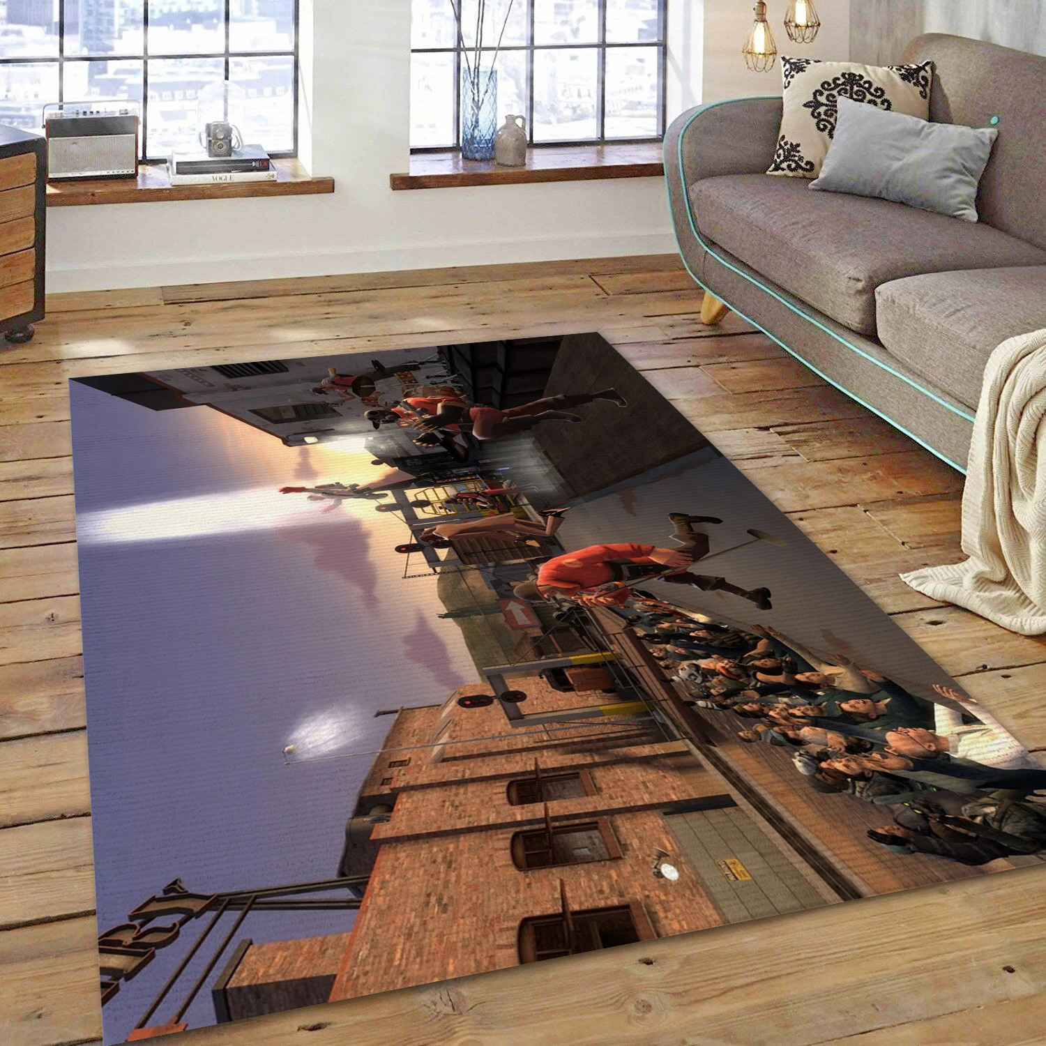 Team Fortress 2 Video Game Reangle Rug, Living Room Rug - Home Decor Floor Decor - Indoor Outdoor Rugs