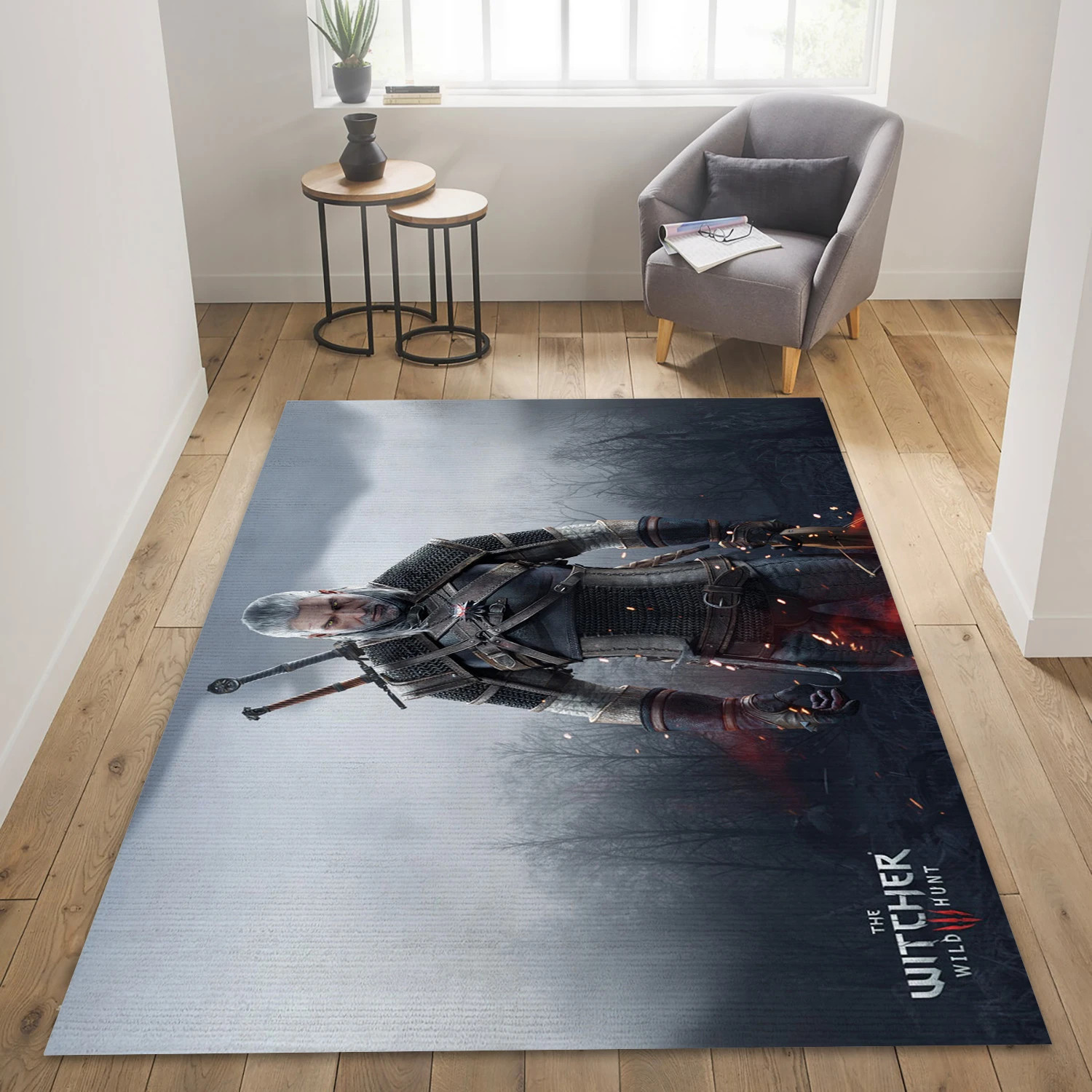 Geralt Of Rivia Game Area Rug Carpet, Area Rug - Family Gift US Decor - Indoor Outdoor Rugs